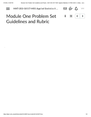 MAT 303 Module One Problem Set Report Template - MAT 303 Module One ...