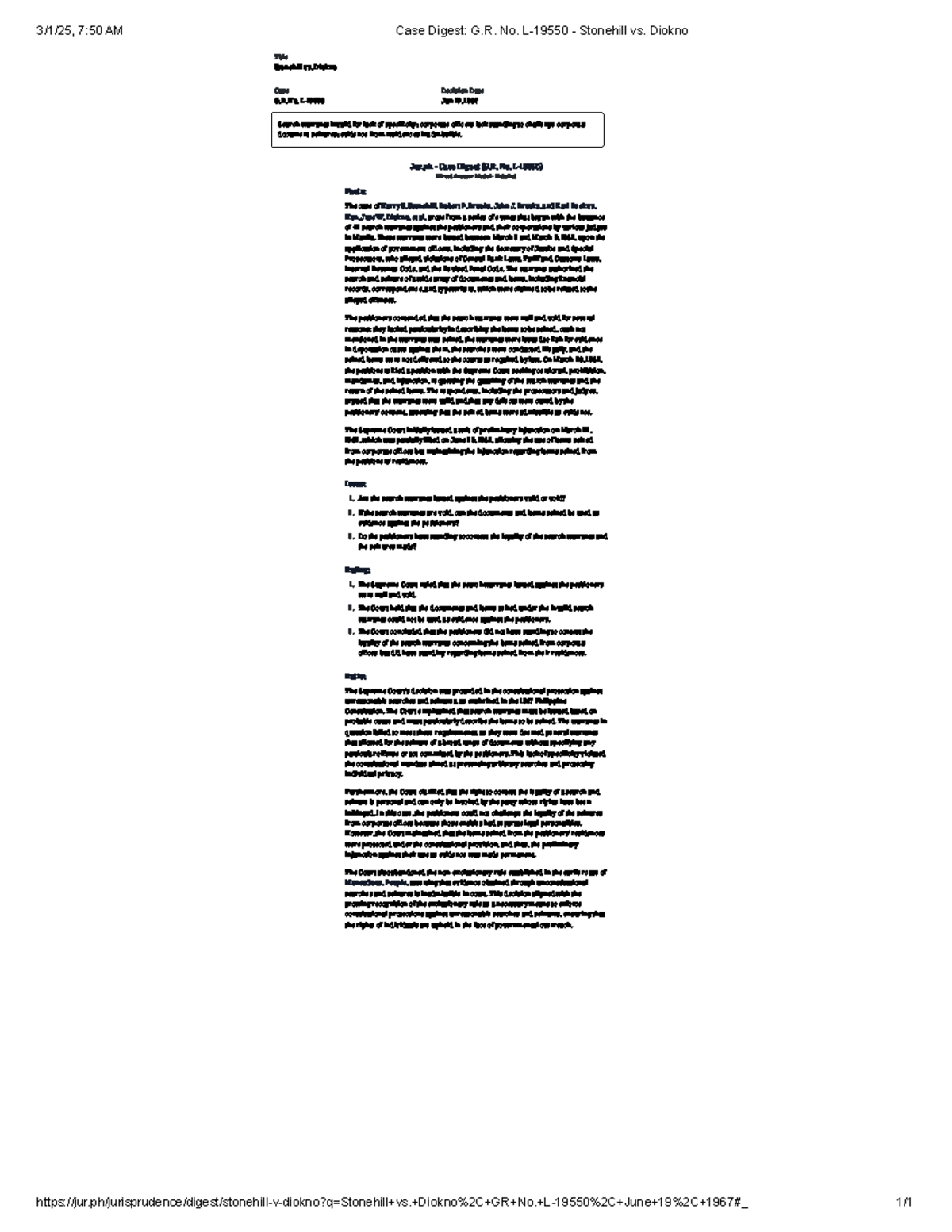 Sections 2-3 Lecture Notes: Constitutional Rights and Legal Protections ...