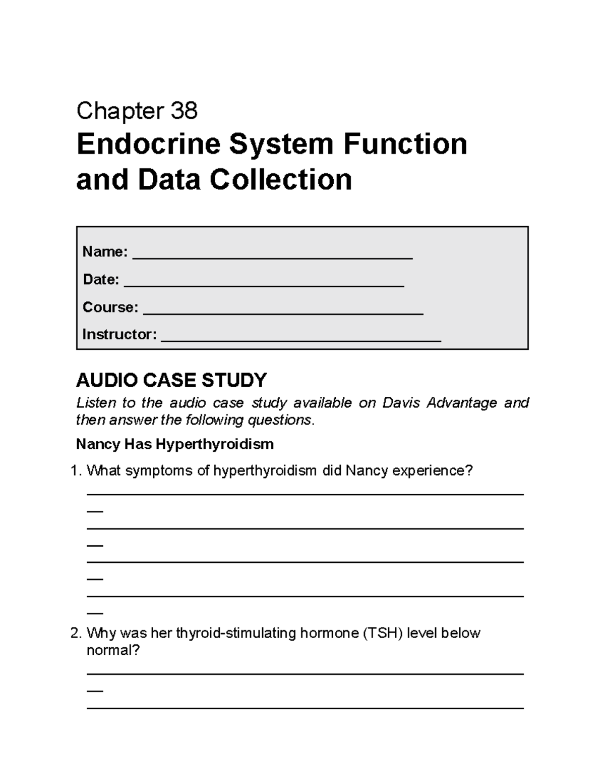 Ch 38 Endocrine System Study Guide: Hyperthyroidism & Cushing Syndrome ...