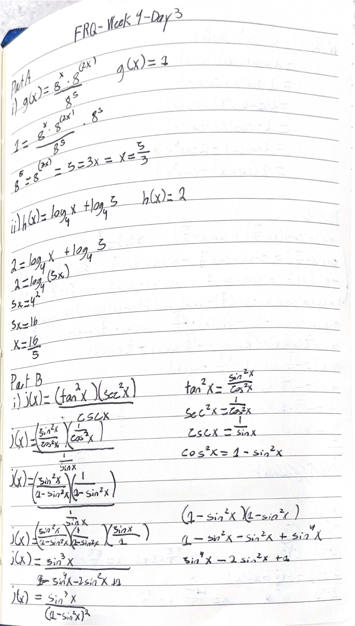 Week 4 - Day 3: Advanced Functions and Trigonometric Identities - Studocu