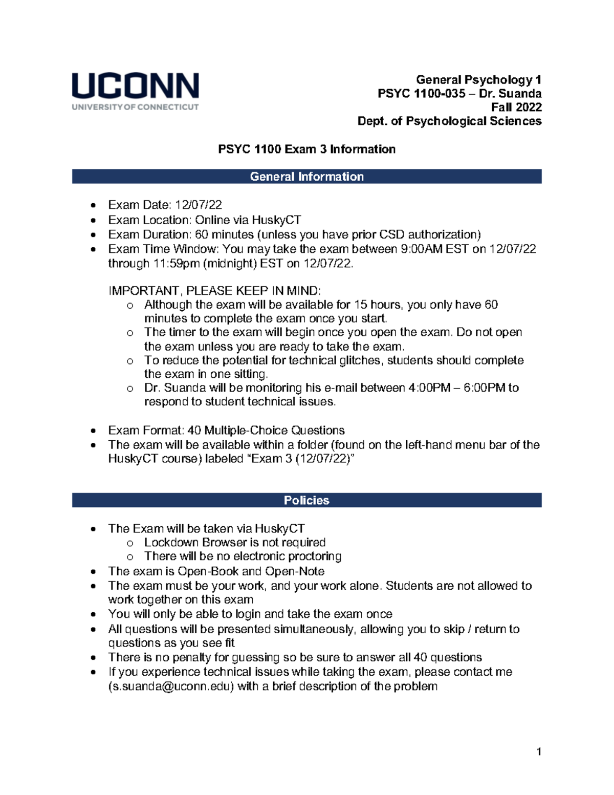 PSYC 1100 Exam 3 Study Guide: Key Concepts & Exam Details - Studocu