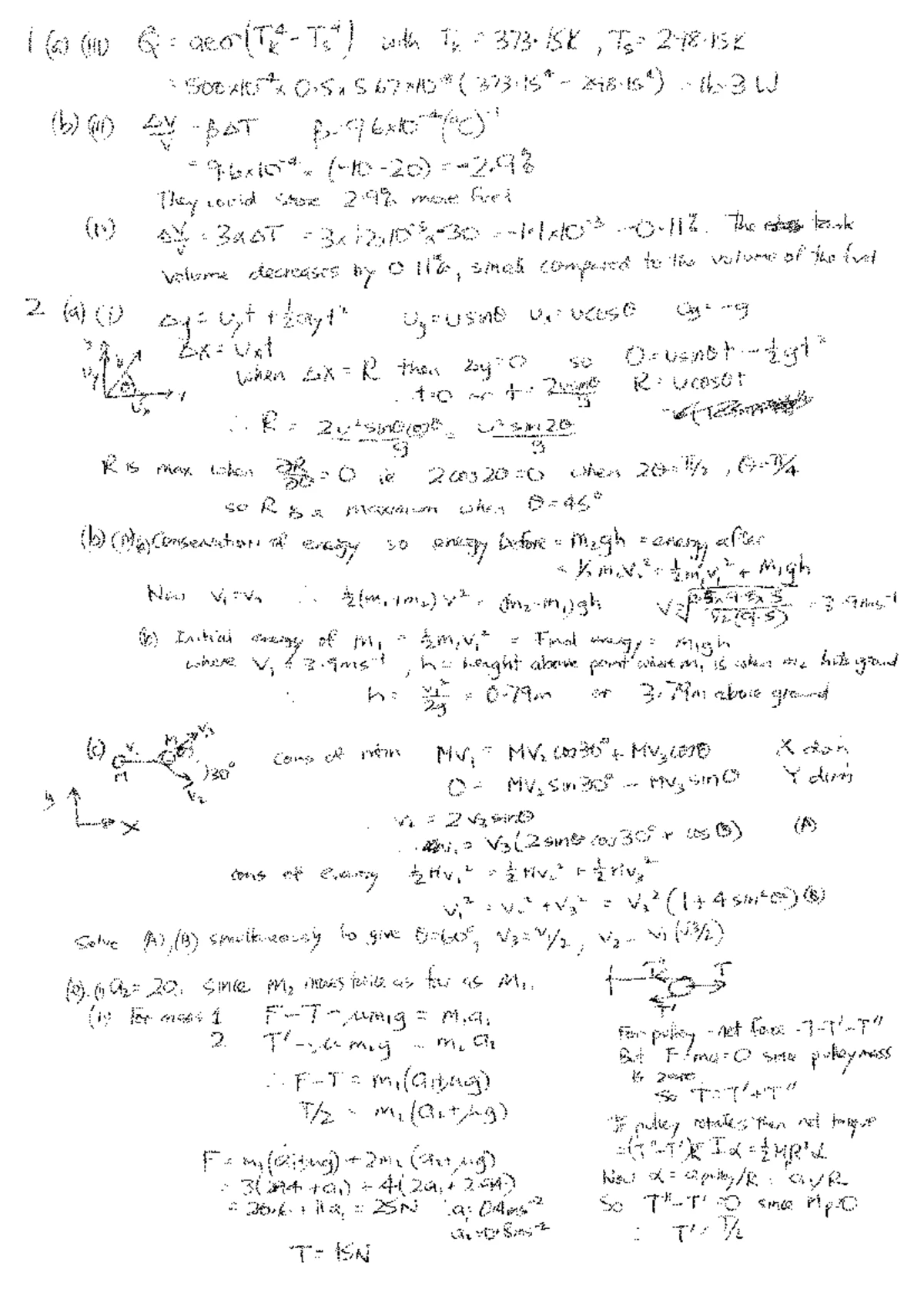 PHYS2113 Classical Mechanics & Relativity Tutorial Problem Sheet 1 ...