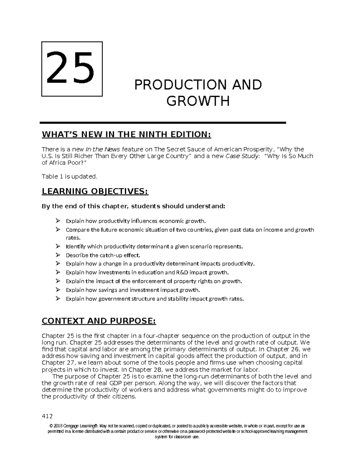 Chapter 25: Production and Growth Insights - IM 9e LO - Studocu