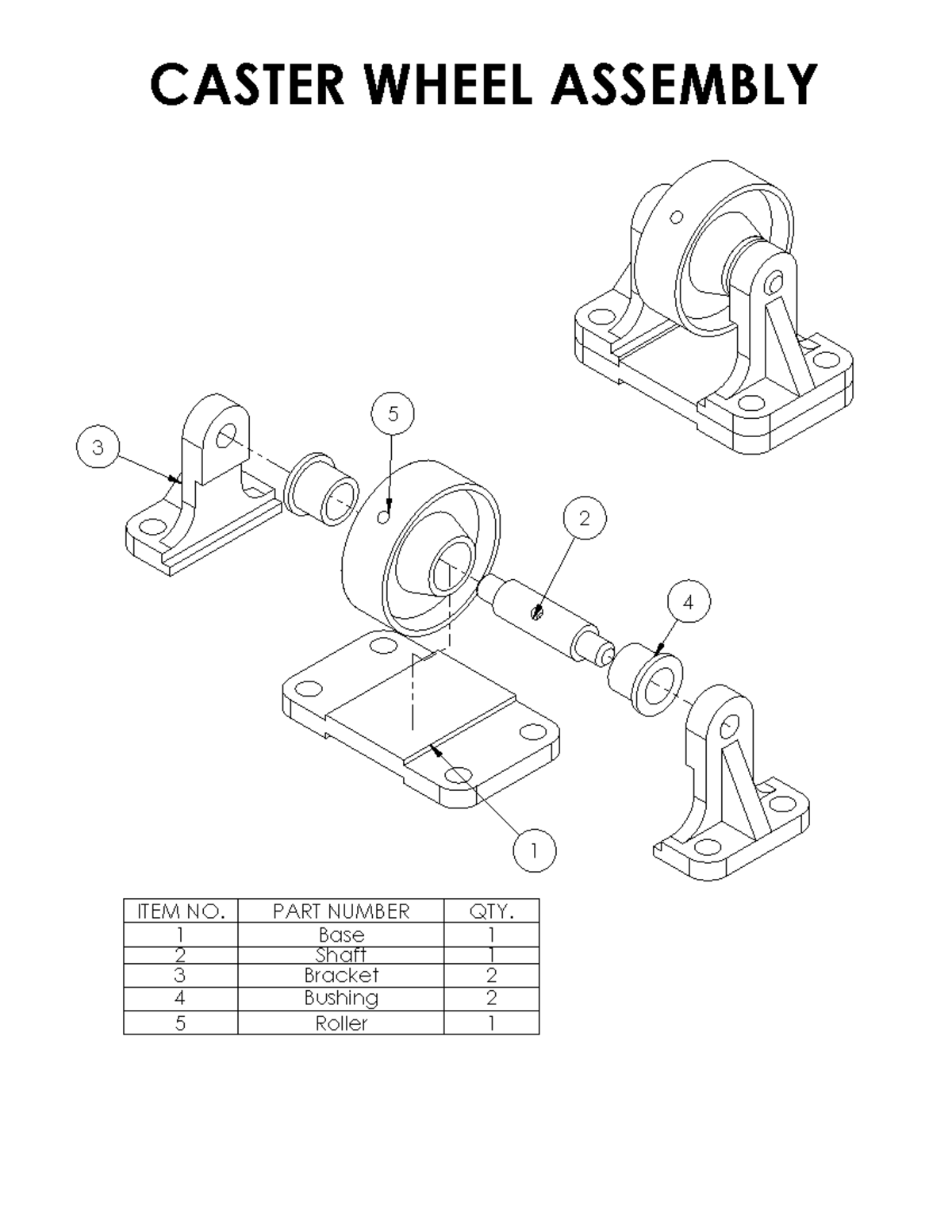 Caster Wheel Assembly Drawing and Notes - Studocu