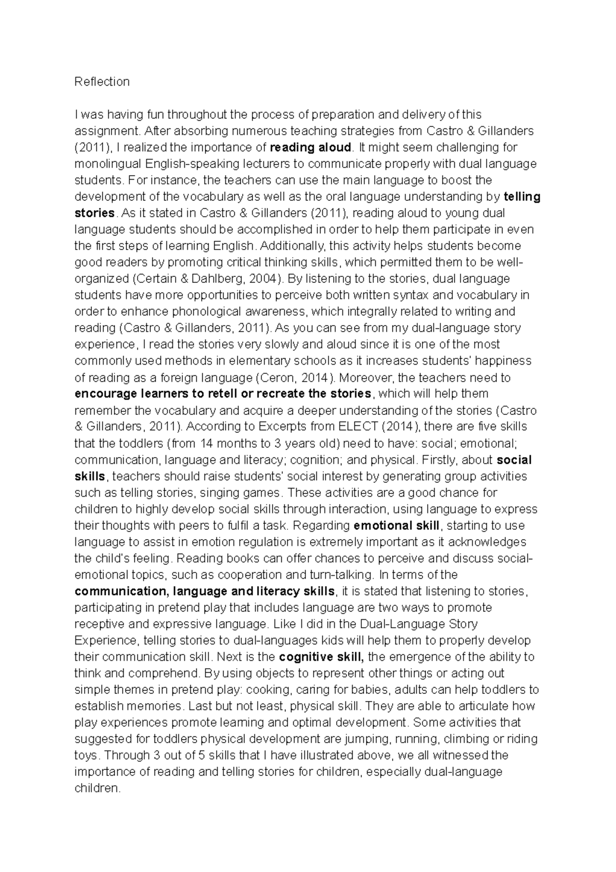 A2021.03.124 - English speaking - Reflection I was having fun ...