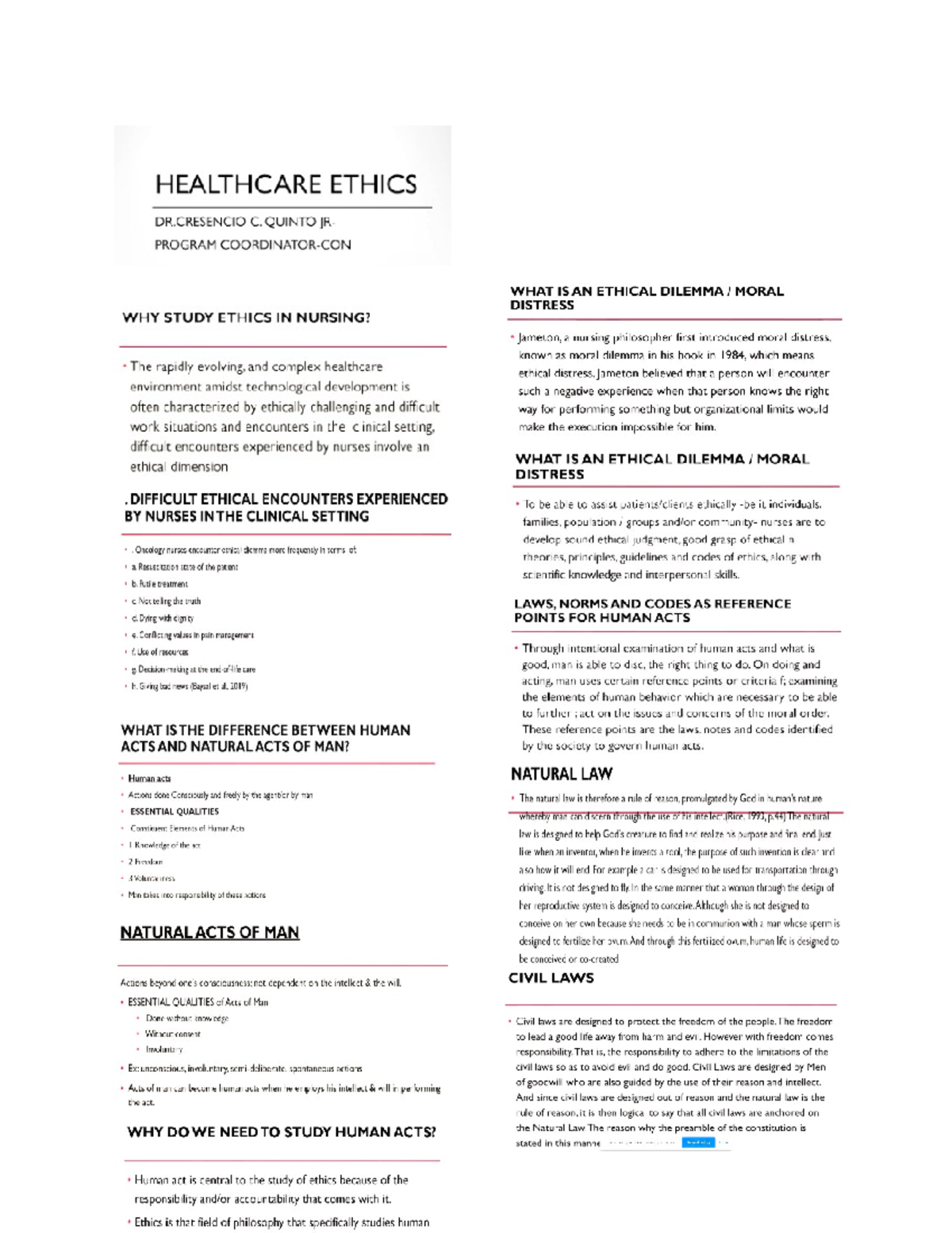 NUR 301: Bioethics and Ethical Dilemmas in Healthcare Practice - Studocu