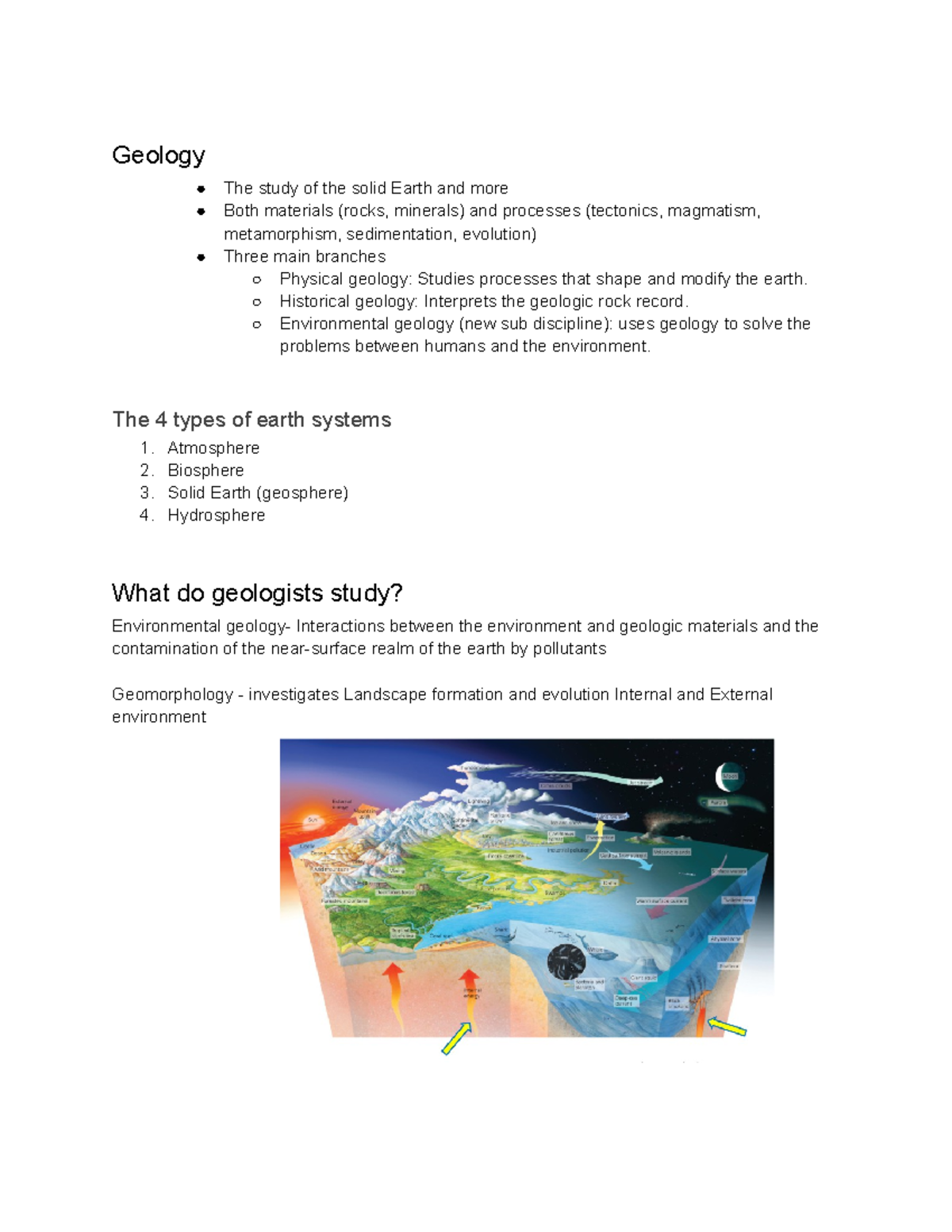 ESCI2010 Mid-Term 1 Review - Geology The study of the solid Earth and ...