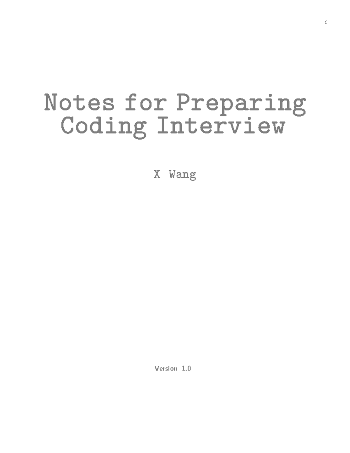 Maang Leetcode Coding Interview Prep Notes (Version 1.0) - Studocu