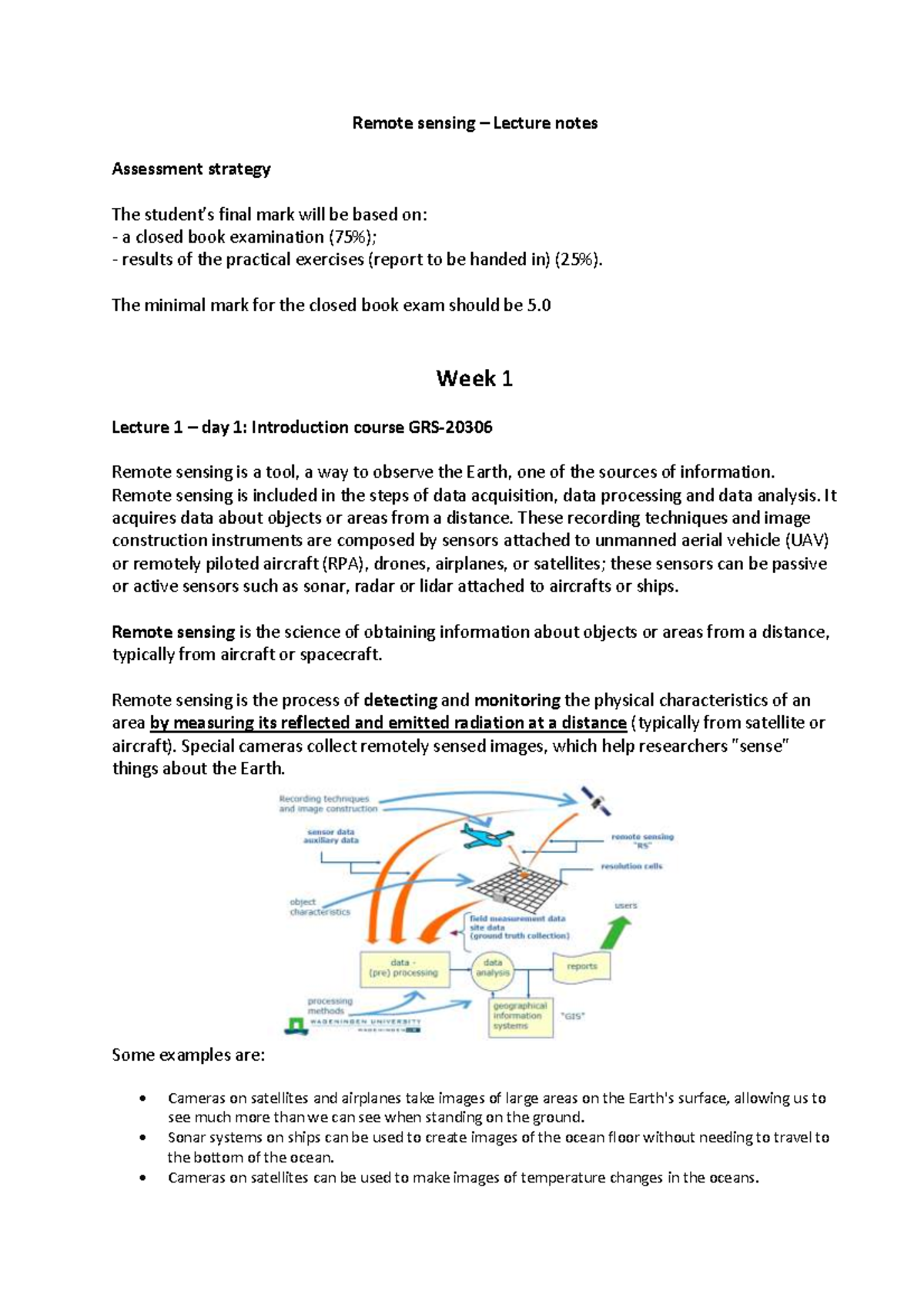 Lecture Notes on Remote Sensing - GRS-1 | College Aantekeningen 1-17 ...
