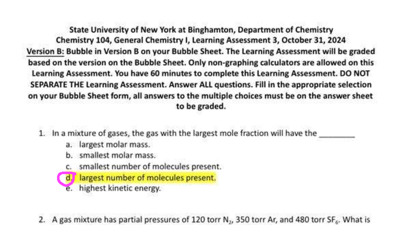 practice test.La3 - CHEM 104 - Studocu