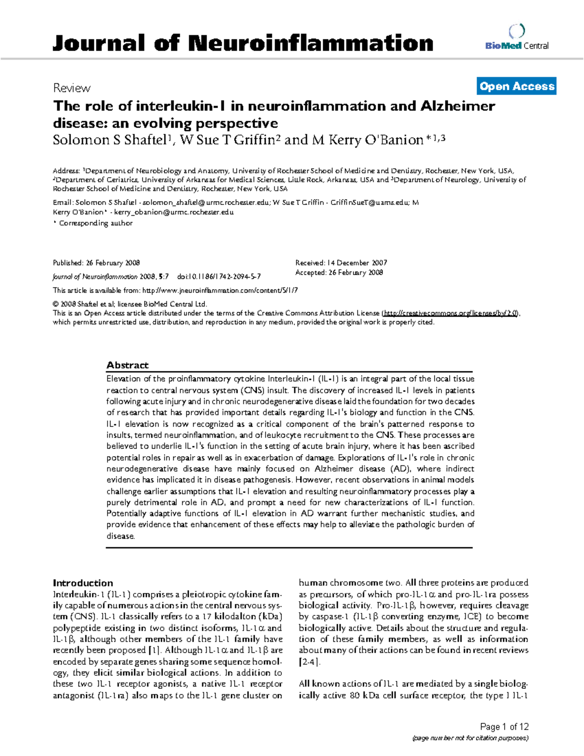 The Role of Neuroinflammation in Alzheimer's Disease: A Review (NEURO ...