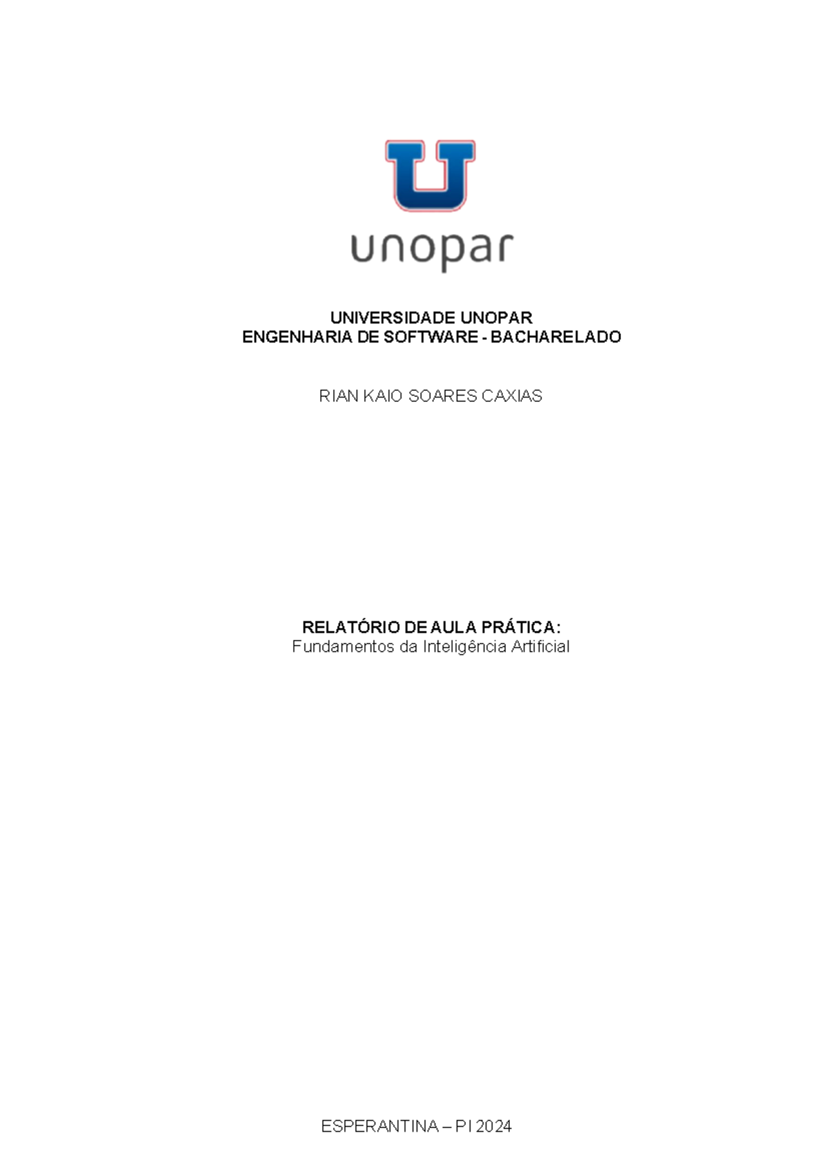 1 4936503021950469410 - UNIVERSIDADE UNOPAR ENGENHARIA DE SOFTWARE ...