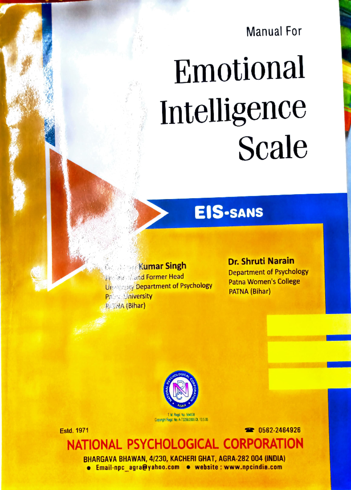 Manual for EIS-SANS (Emotional Intelligence Scale) - Psychology Study ...