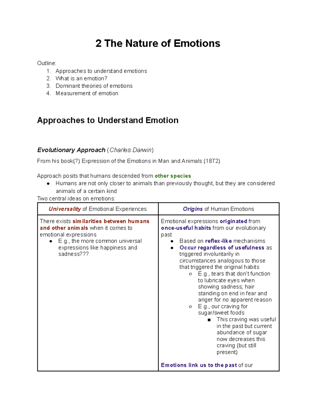 HP3502 Notes - Chapter 2: Understanding the Nature of Emotions - Studocu