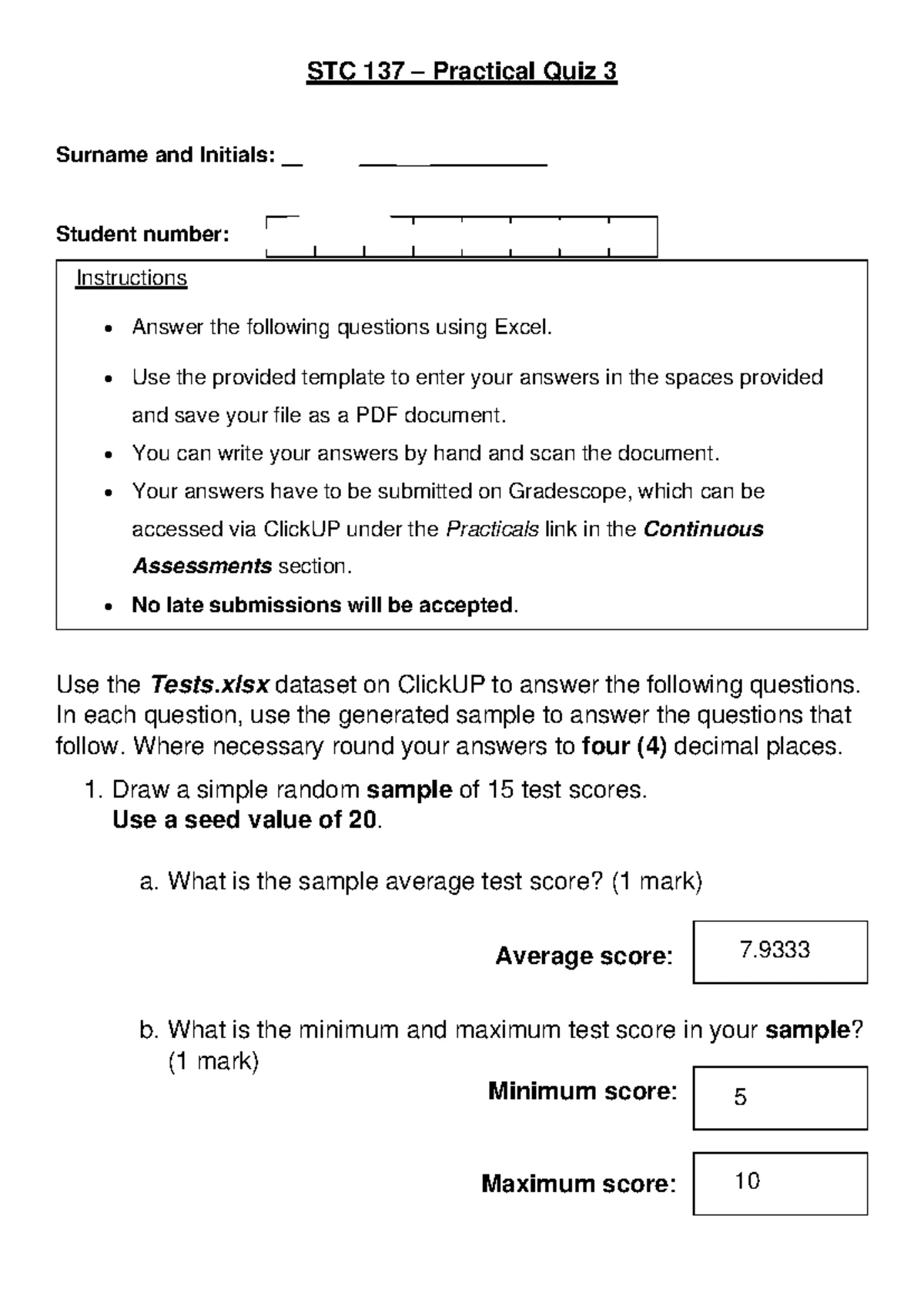PHY137 Tutorial 2 Problem Solutions and Test Information - Studocu