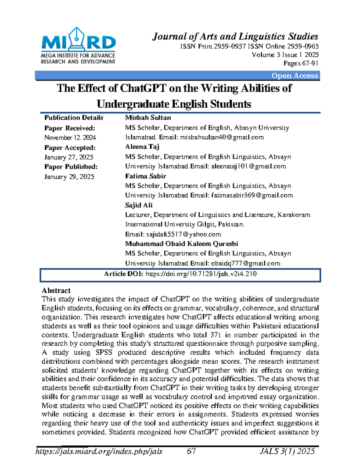The Effect of ChatGPT on Writing Skills of Undergrad English Students ...