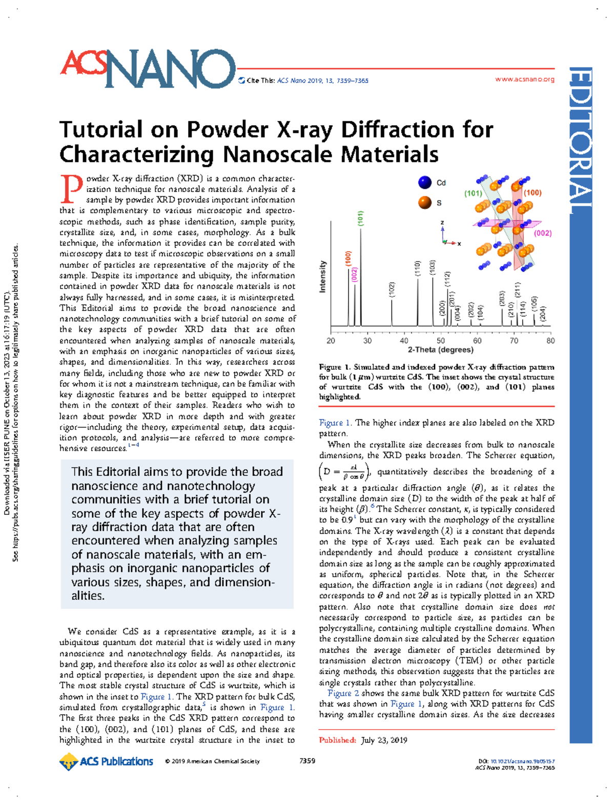Tutorial on Powder XRD for Nanoscale Material Analysis - Studocu