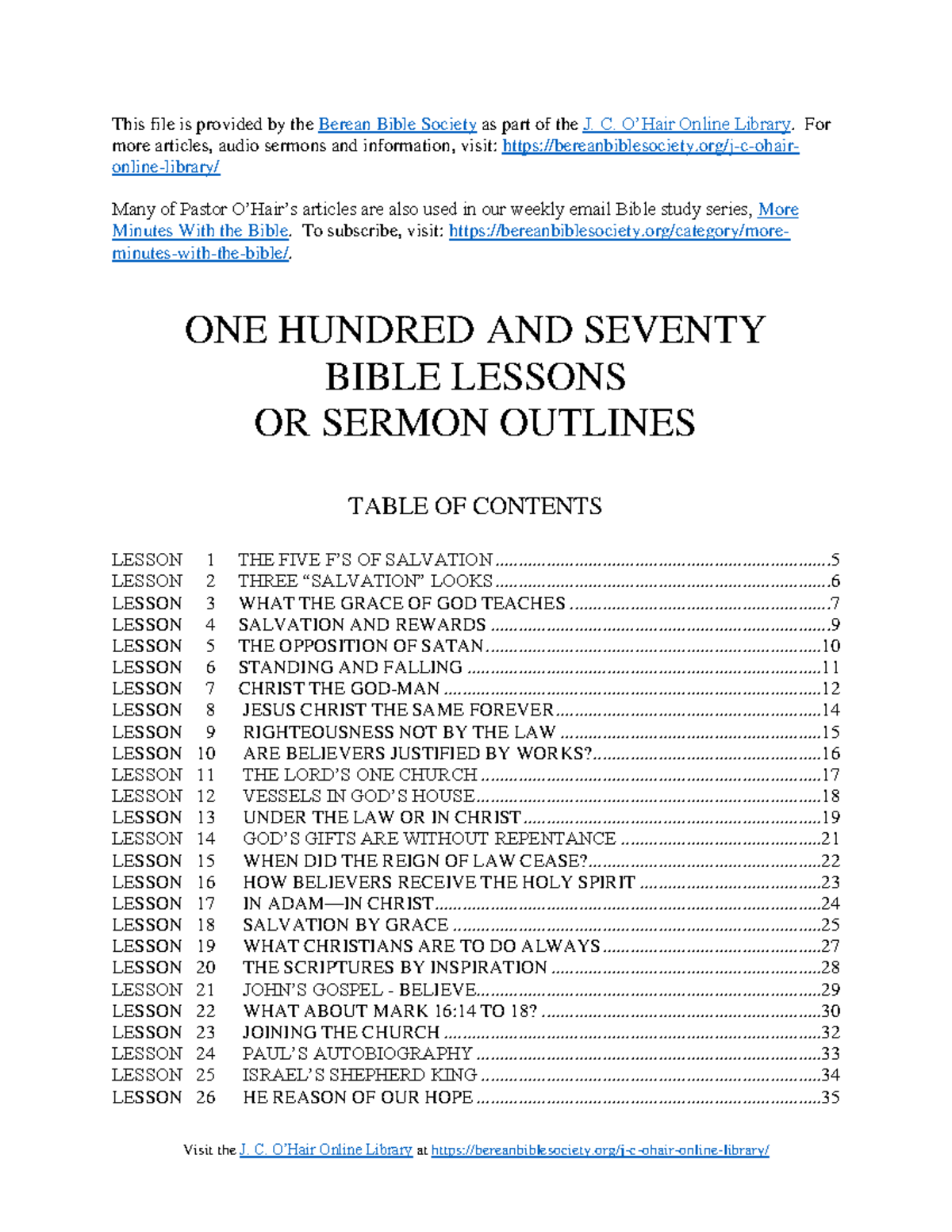 170 Bible Lessons on Salvation and Christian Faith - Studocu