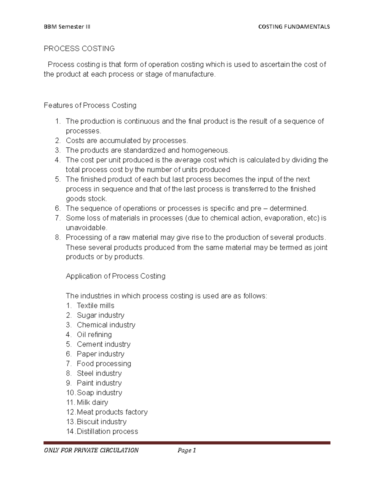 Process Costing Overview and Applications - ACCT 101 - Studocu