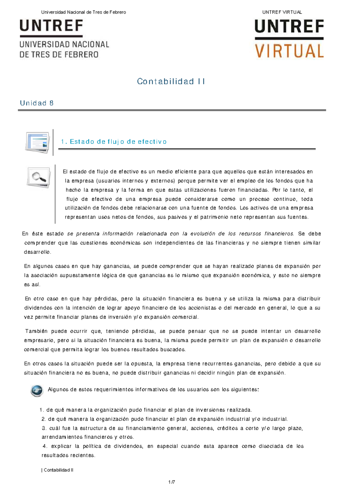 Contabilidad II UNTREF VIRTUAL: Estado de Flujo de Efectivo - Unidad 8 ...