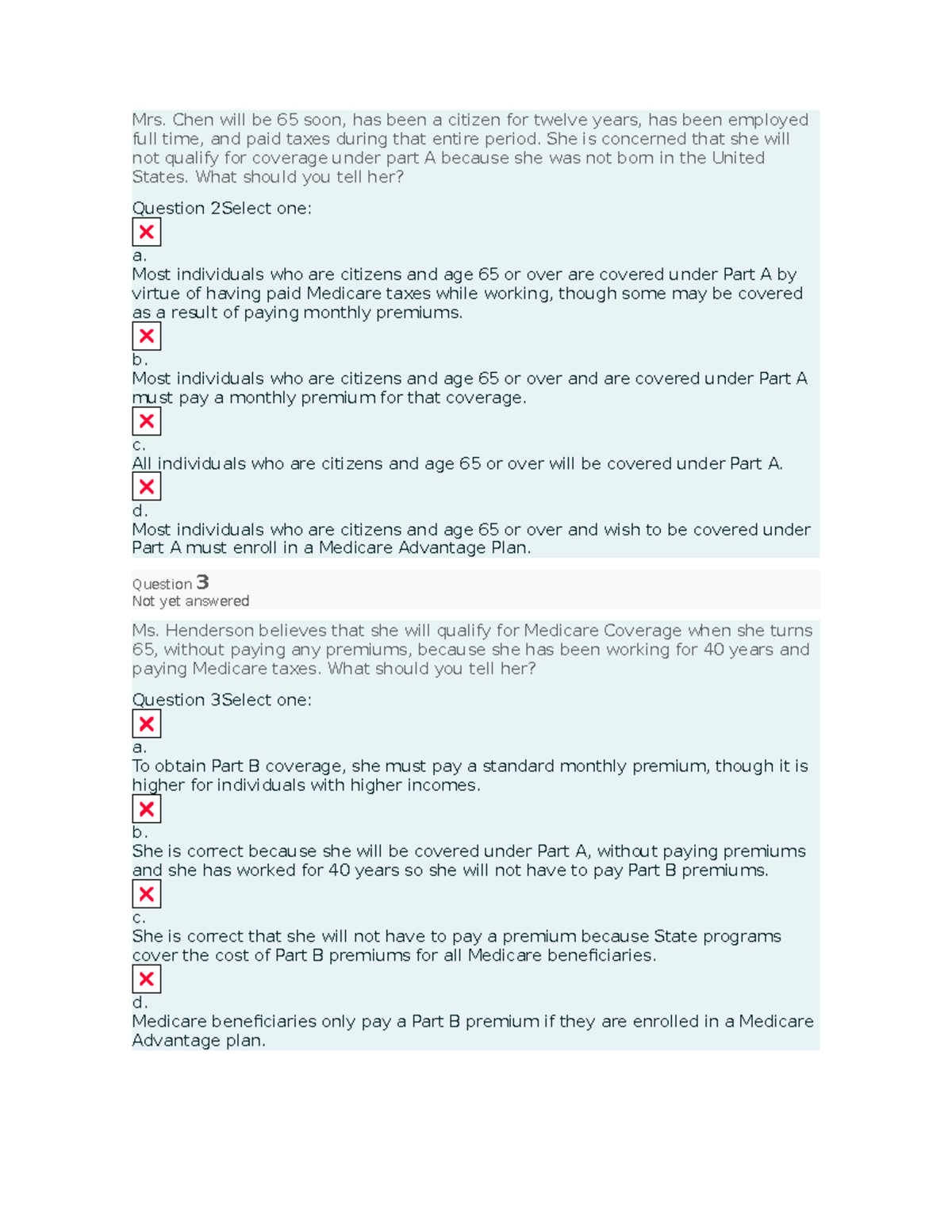 AHIP Test Questions 2 & 3 Explanation and Answers - Studocu