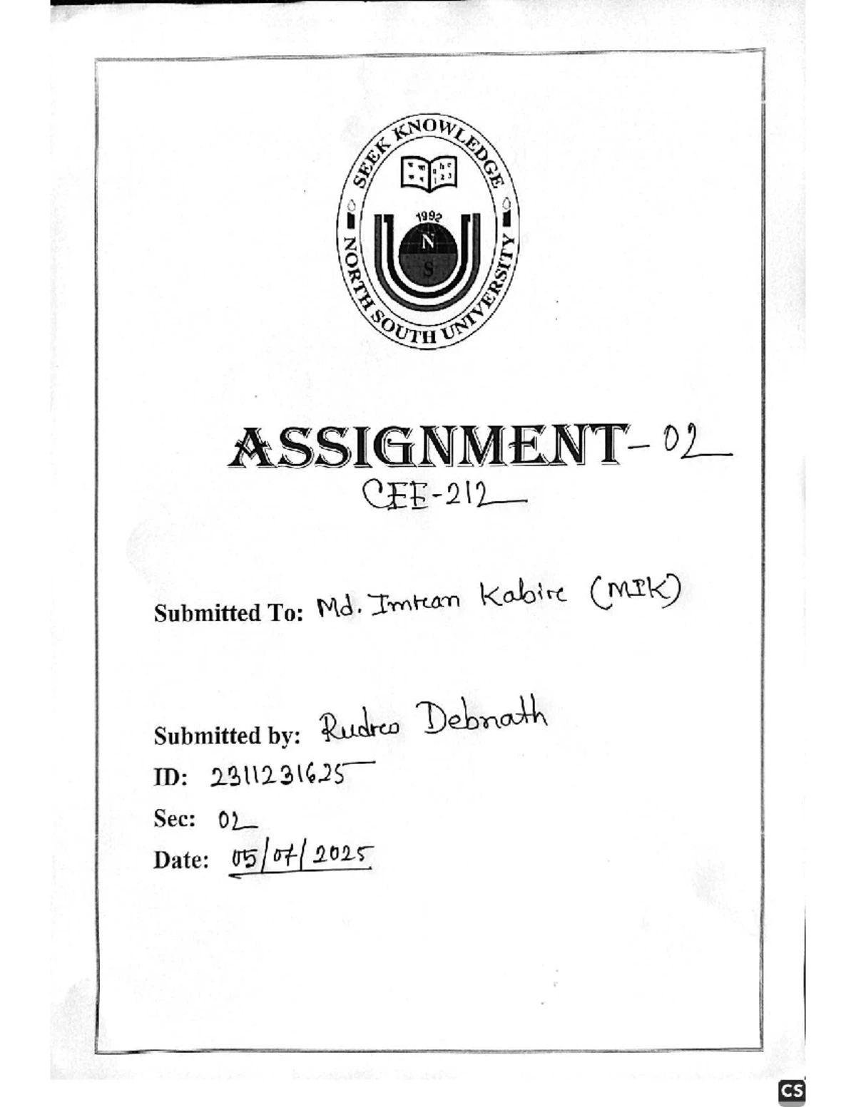CEE 214 Assignment 01: Engineering Materials Analysis by Rudro Debnath ...
