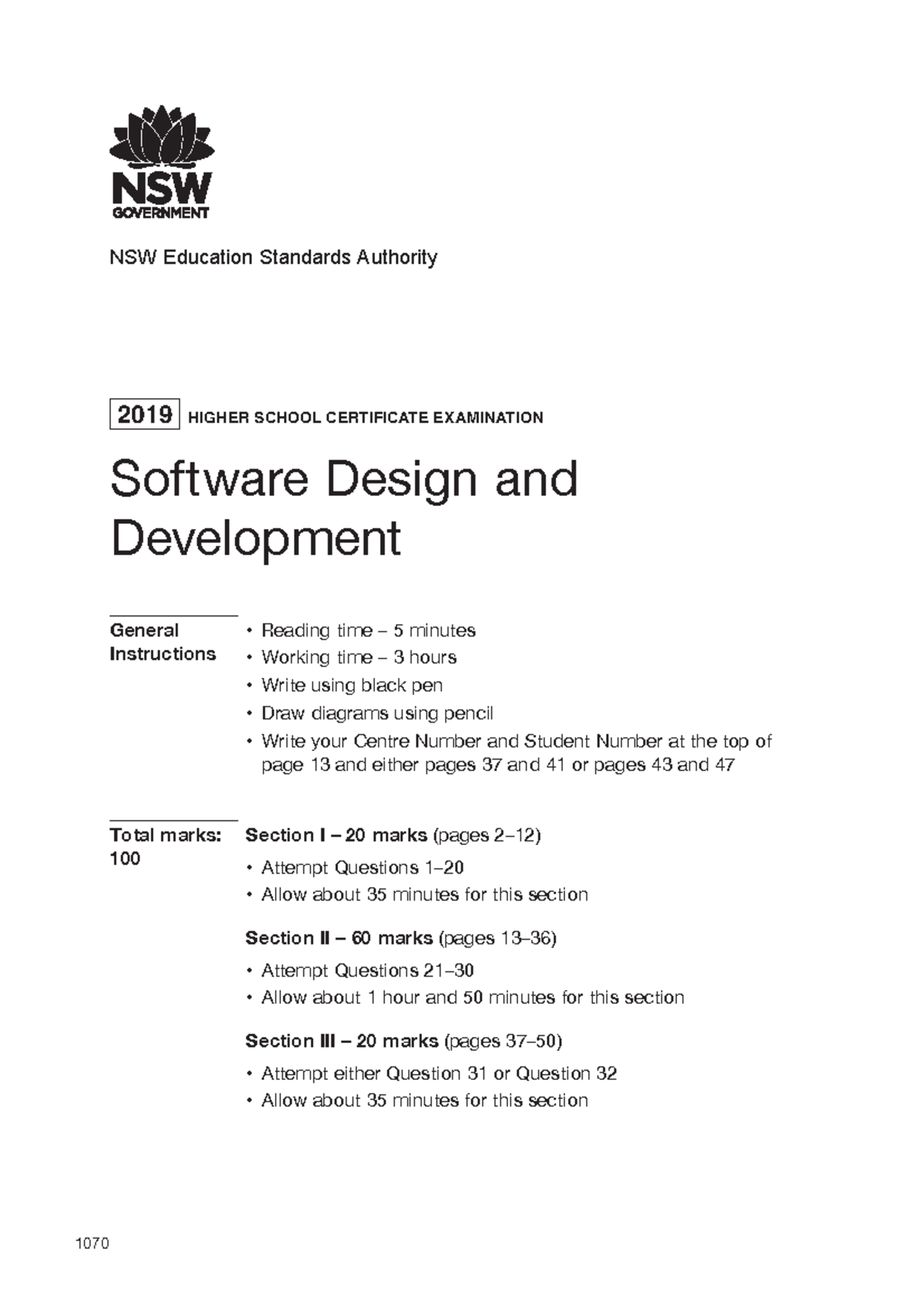 2019 hsc software design and development - Studocu