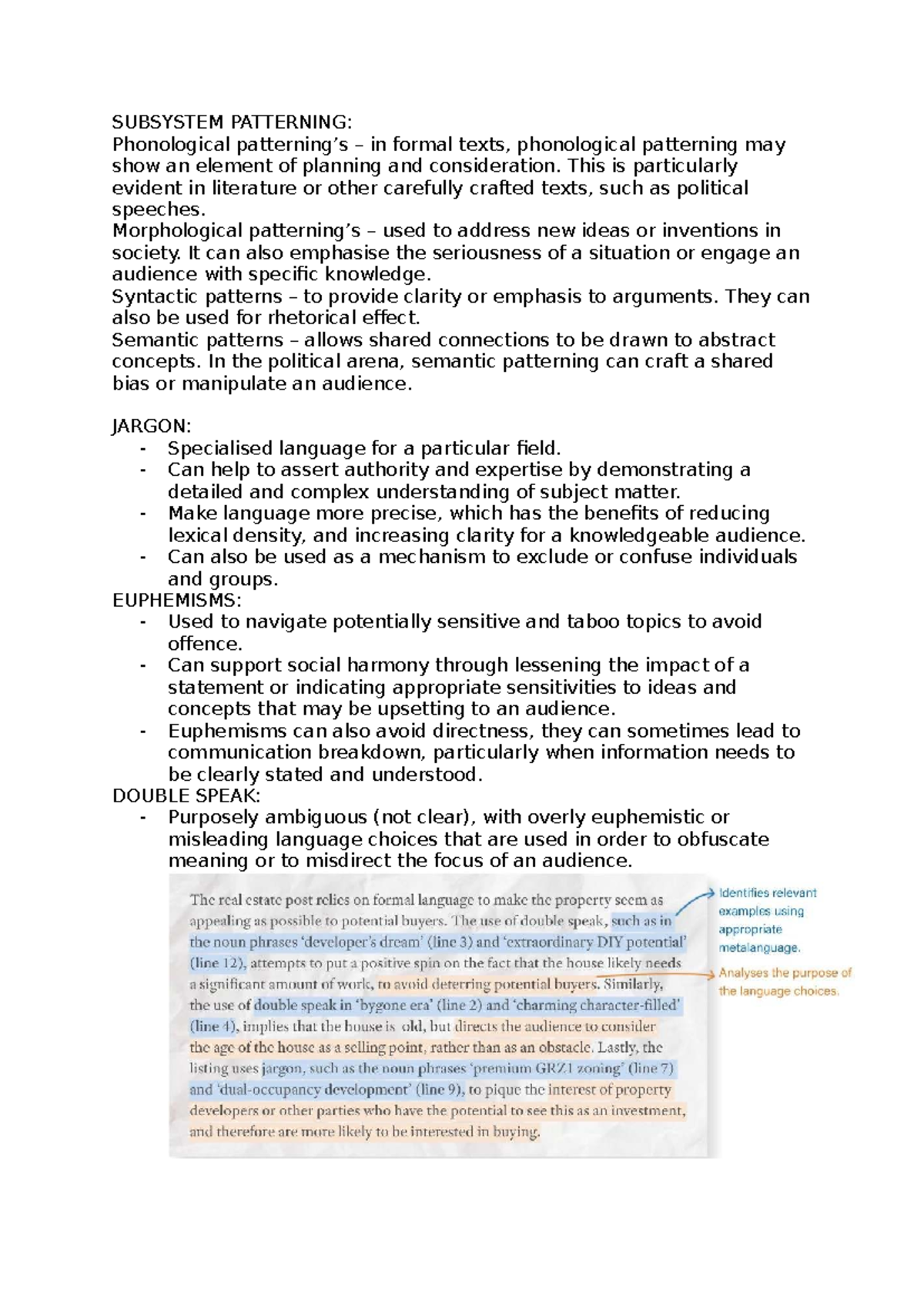 ENG 101: Formal Language Patterns and Rhetorical Strategies Notes - Studocu