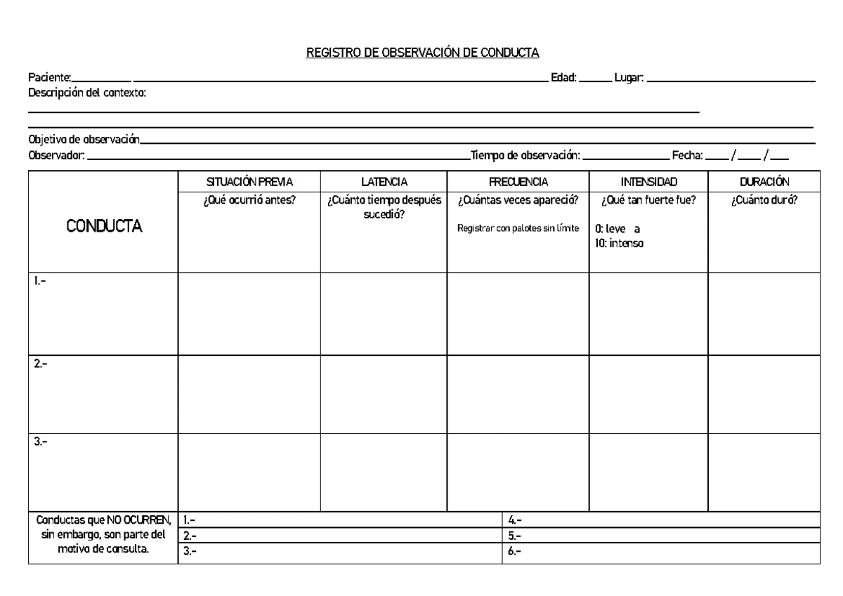 Escala De Inventario De Ansiedad De Beck Para Imprimir Manual