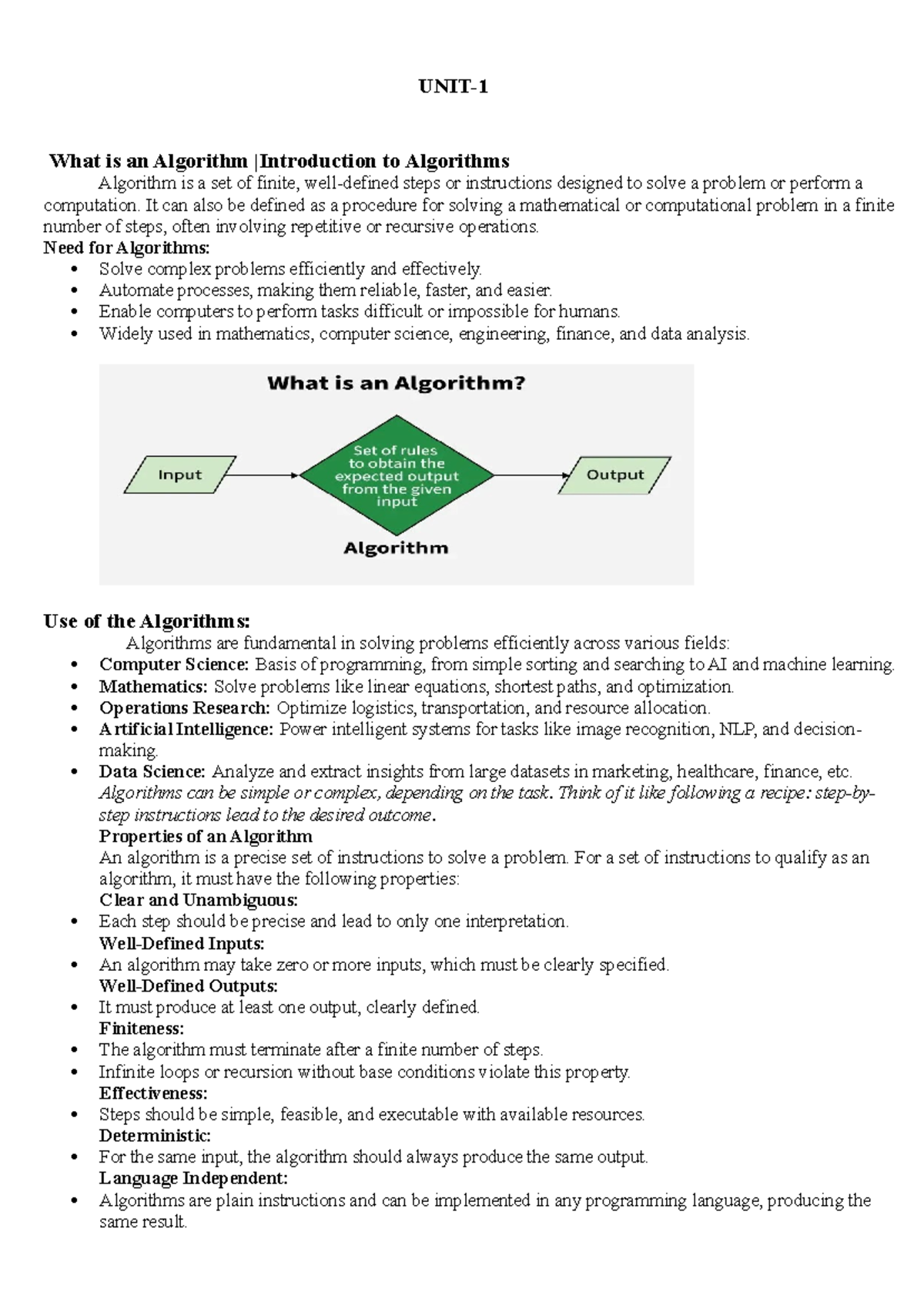 Python BCom(CA) Notes: Understanding Algorithms and Programming ...