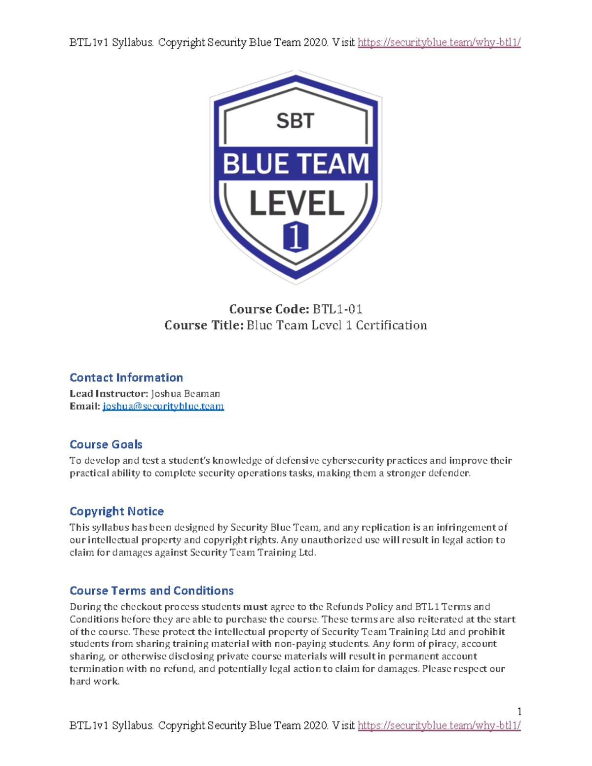 BTL1: Network Security Modules Syllabus for Blue Team Certification ...