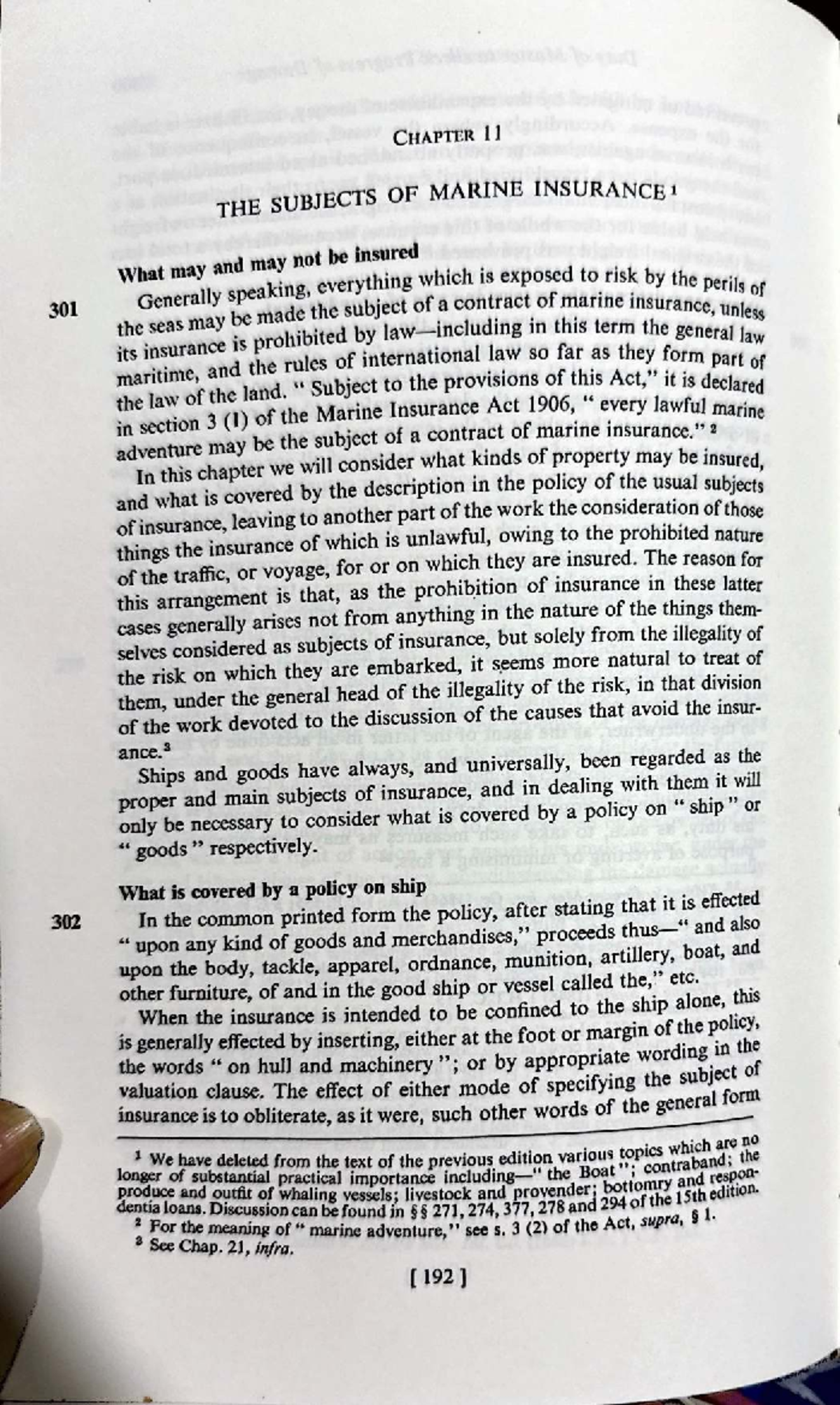 Chapter 11: The Subjects of Marine Insurance (MAR 301) - Studocu