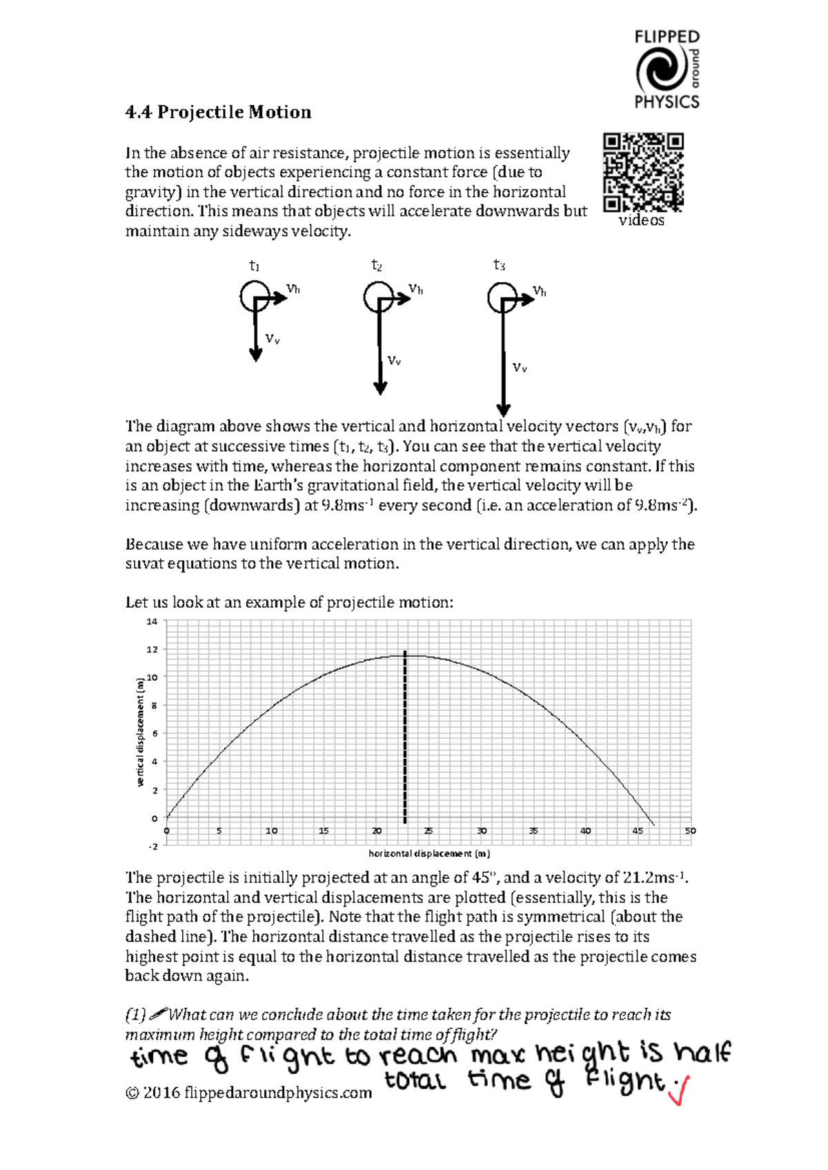Projectile Motion Analysis: Understanding Vertical & Horizontal ...