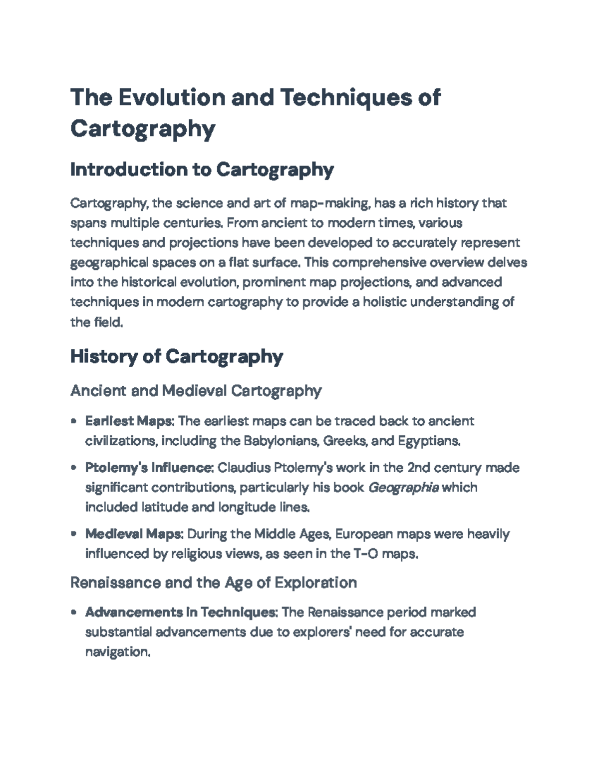The Evolution and Techniques of Cartography: A Comprehensive Overview ...