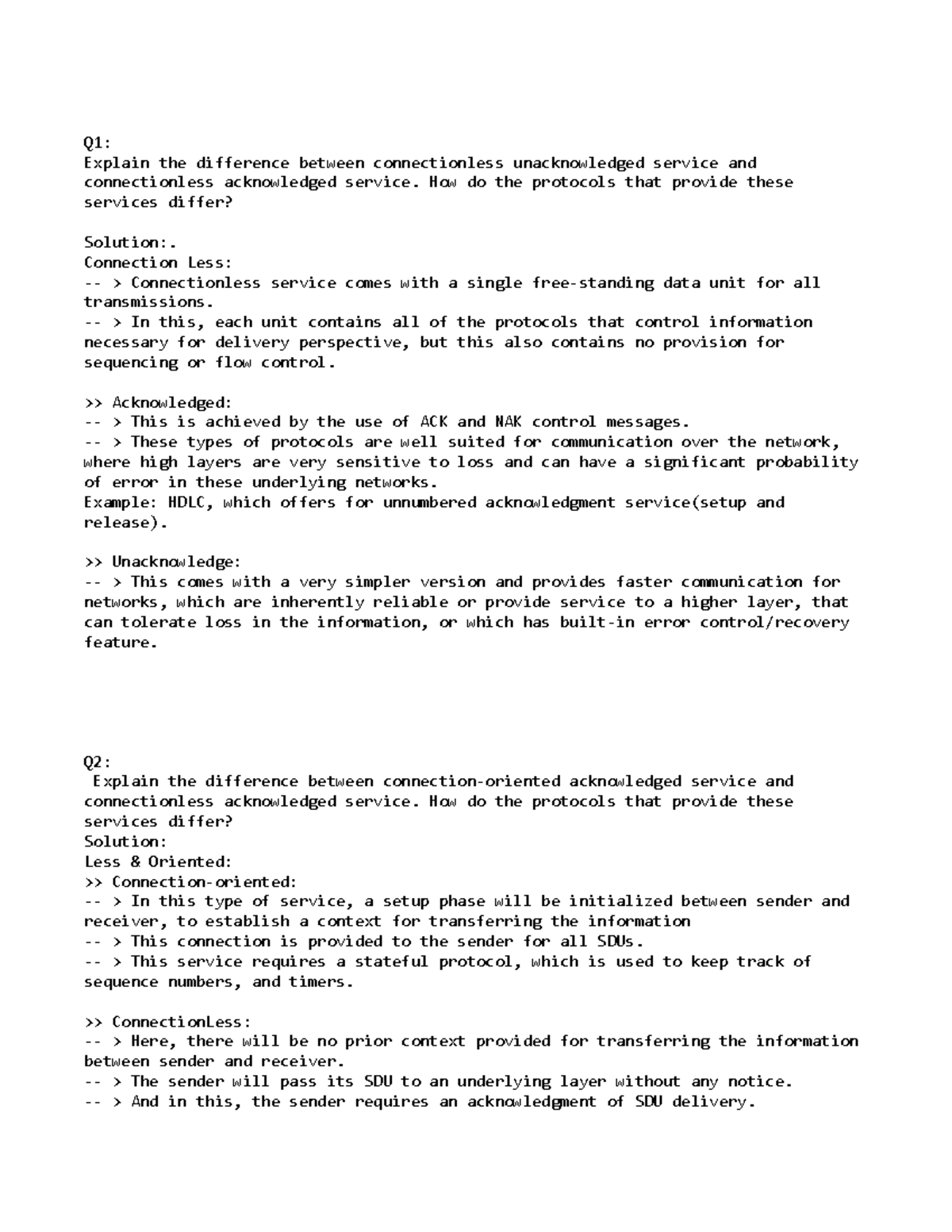 Given - On tap PE NWC - Q1: Explain the difference between ...