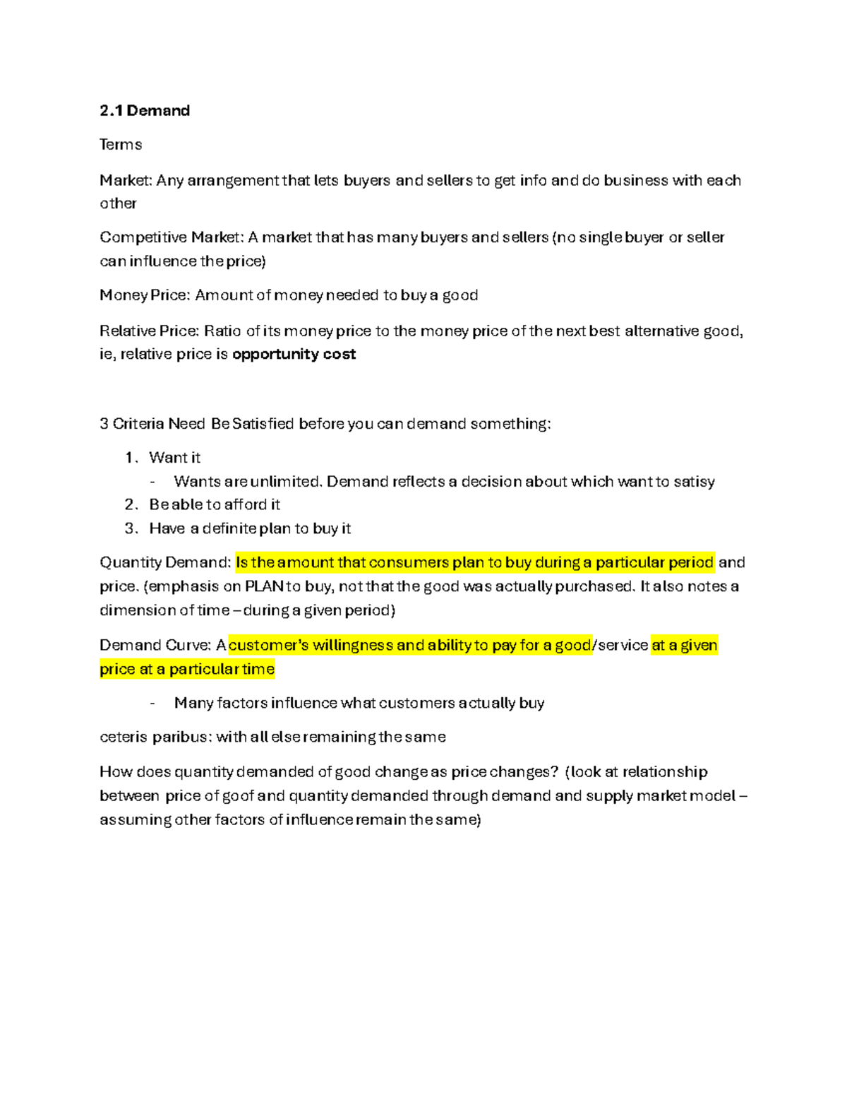 ECON 101: Supply and Demand Concepts and Market Equilibrium Analysis ...