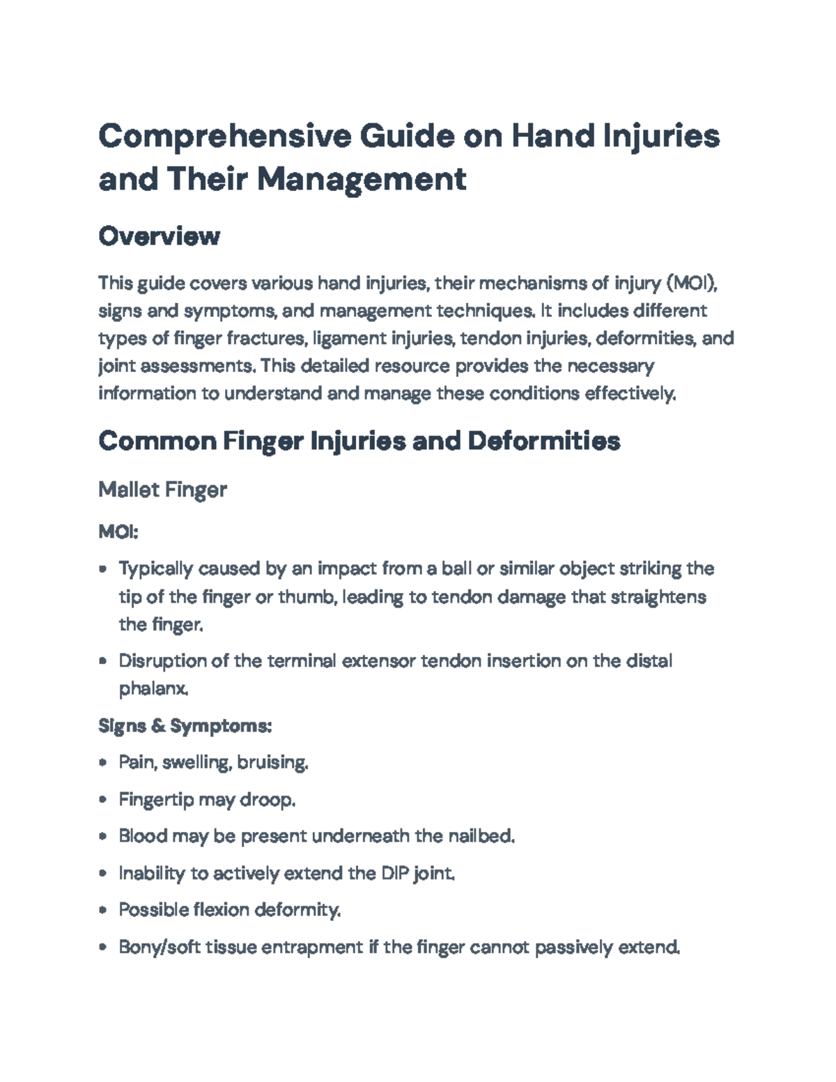 Comprehensive Guide on Hand Injuries and Management Techniques ...