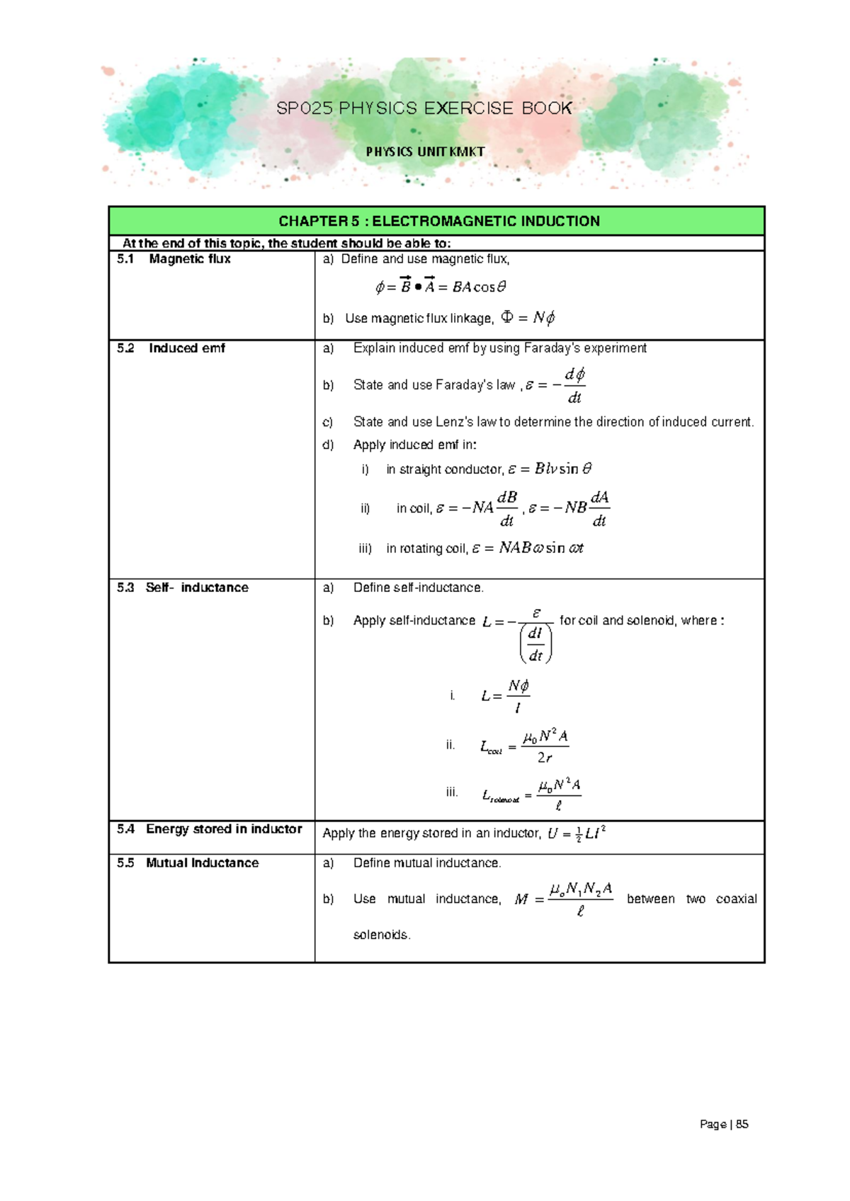 Topic 5 EM - answer scheme - PHYSICS UNIT KMKT CHAPTER 5 ...