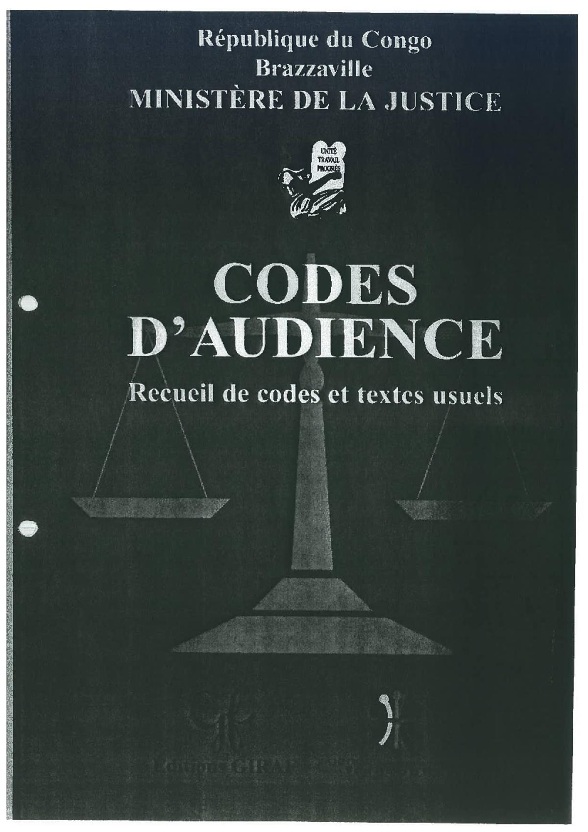 Code Penal de la République du Congo - Droit et Textes Essentiels - Studocu