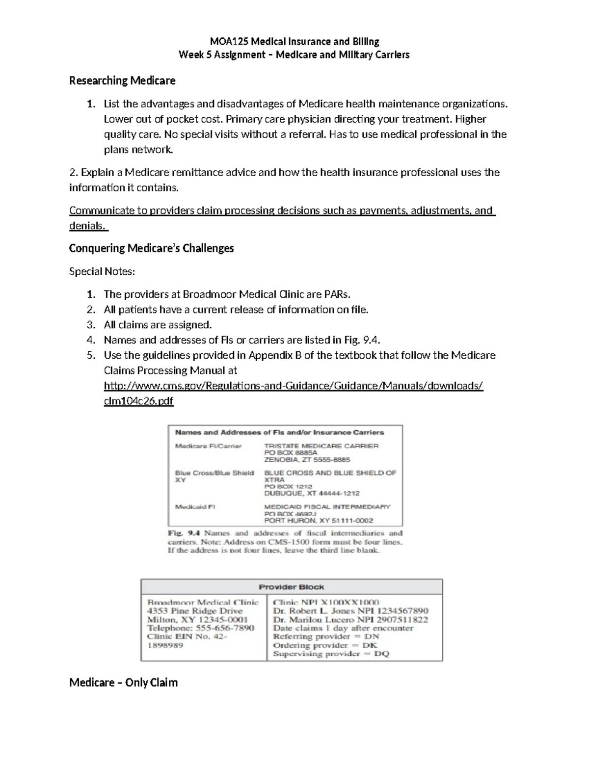 Wk5Assignment - assignment - Week 5 Assignment – Medicare and Military ...