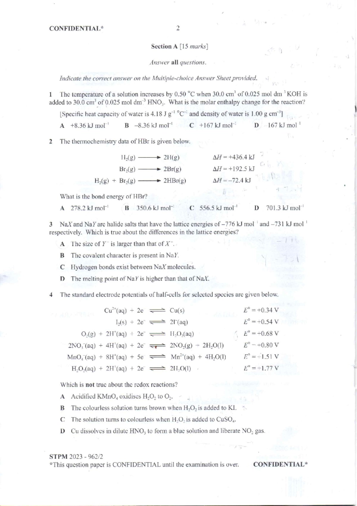 2023 STPM Chemistry Semester 2 - Comprehensive Notes - Studocu