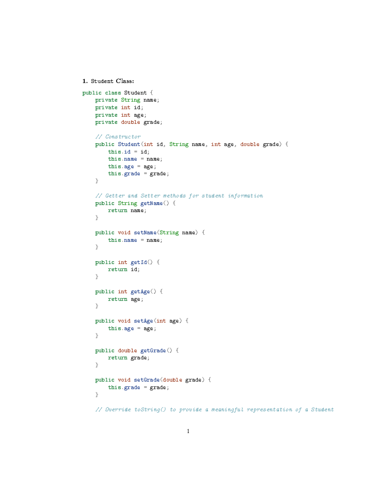 Java Project 1: Student Record Management System Overview - Studocu
