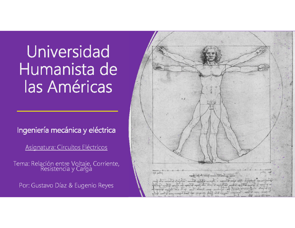 Circuitos electricos - Conceptos - Universidad Humanista de las