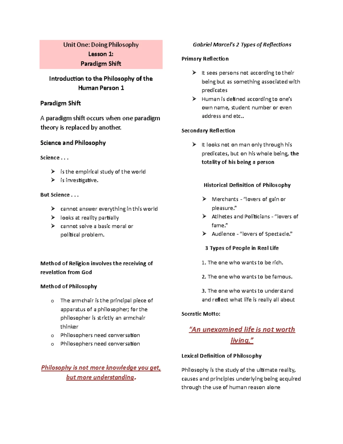 Physics Reviewer Q1 3 - Key Concepts and Notes - Studocu
