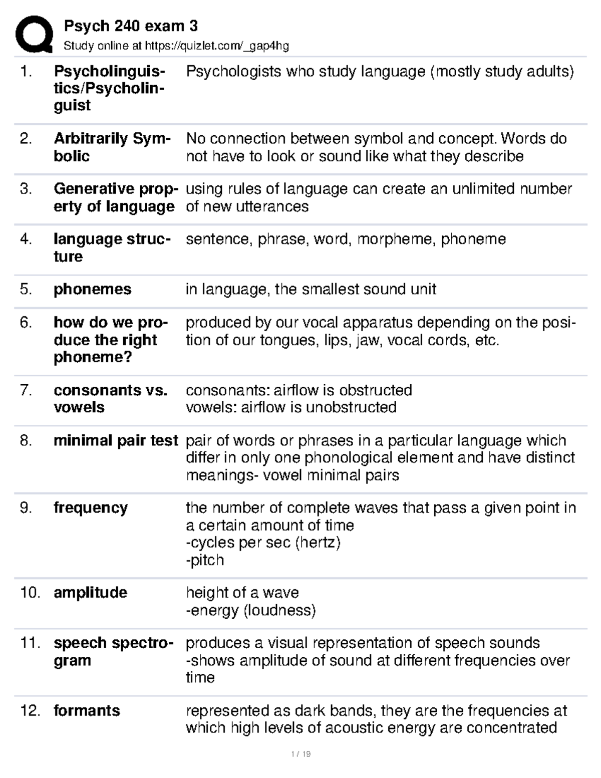 Psych 240 Final Exam Study Guide: Key Concepts and Theories - Study ...