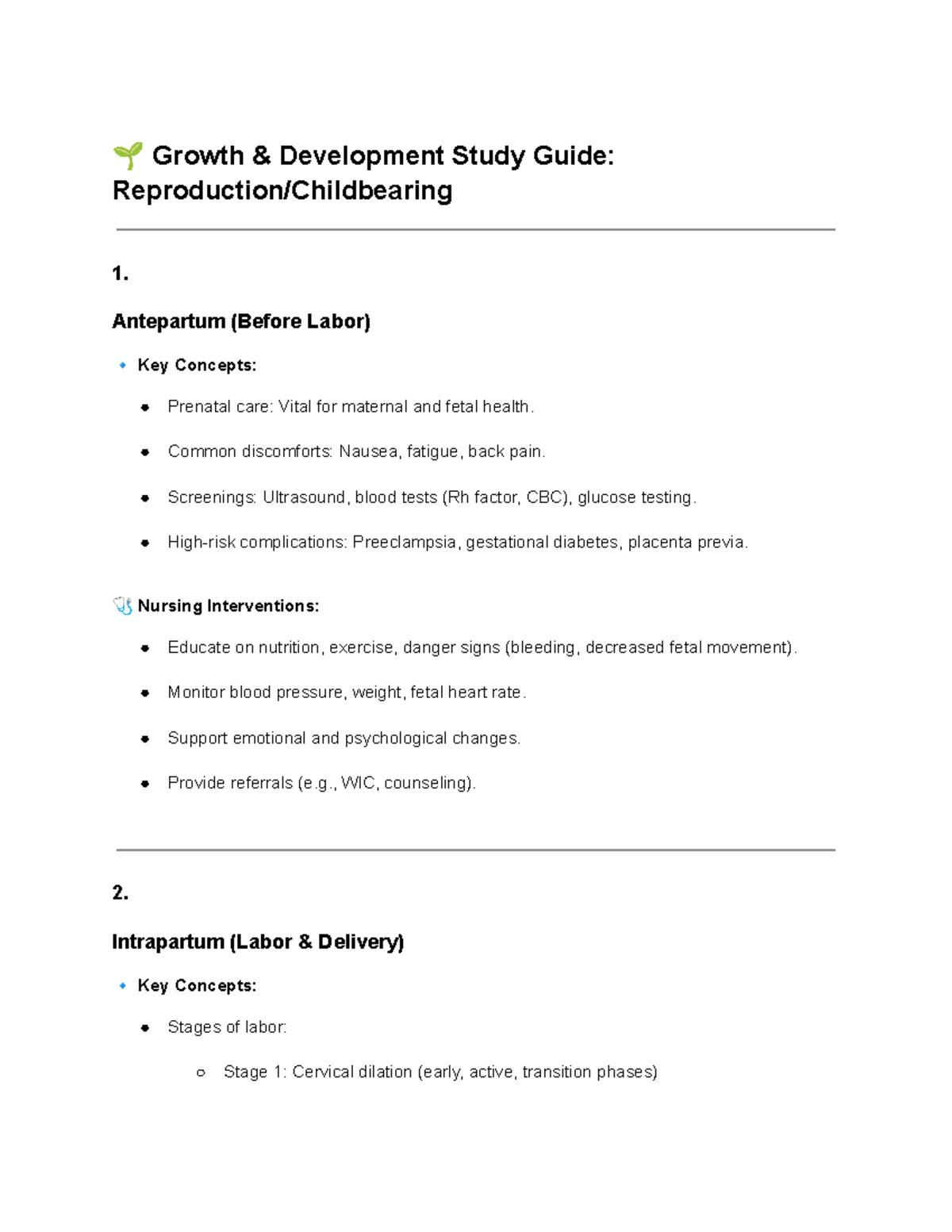 Growth & Development Study Guide: Key Concepts for HGD 114 - Studocu
