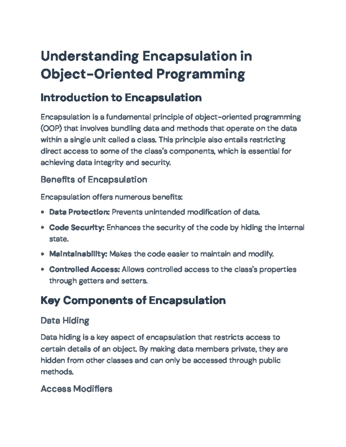 OOP 101: Understanding and Applying Encapsulation in Programming ...