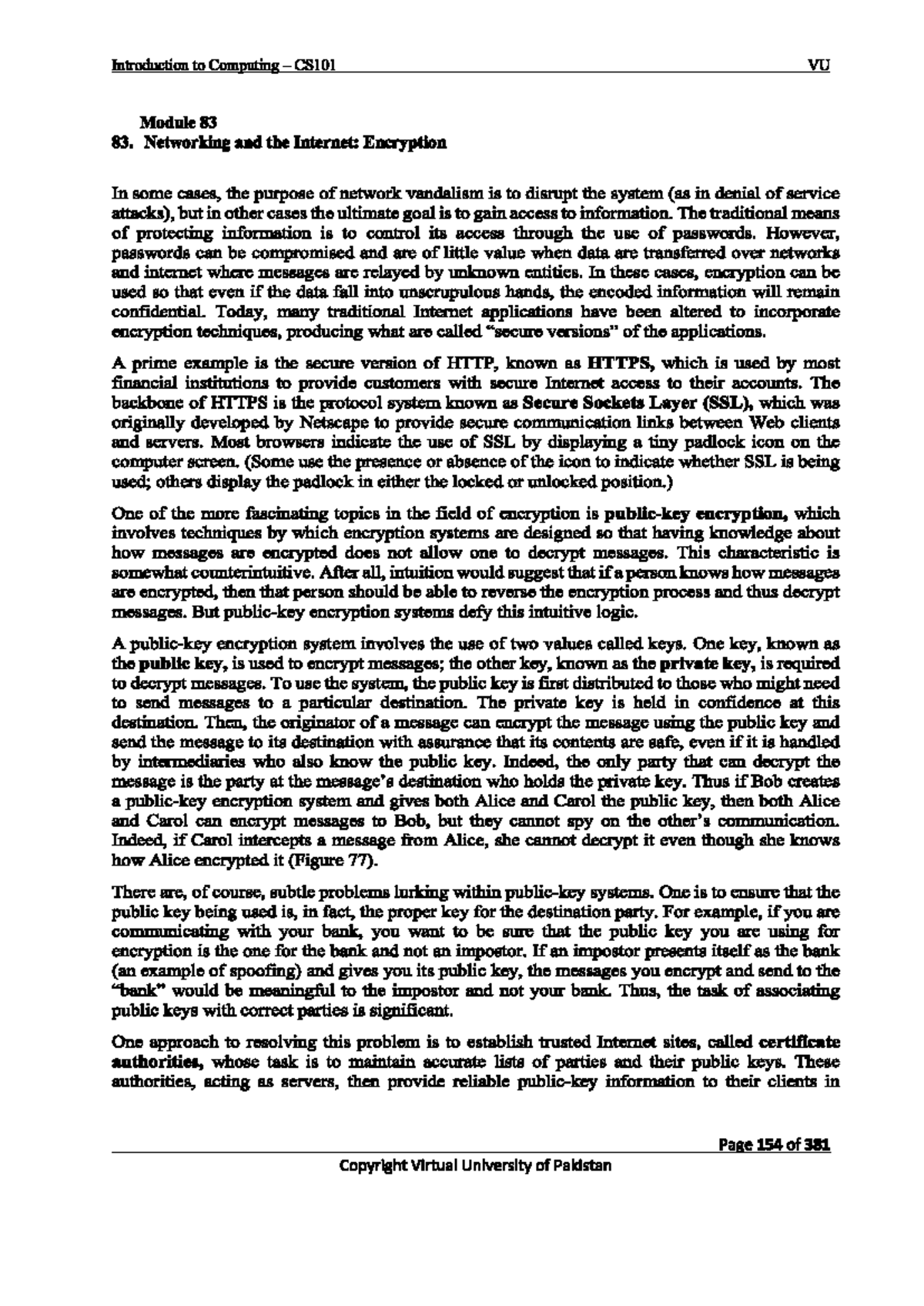 154-200 - bla bla - Introduction to Computing CS101 VU Module 83 83 ...