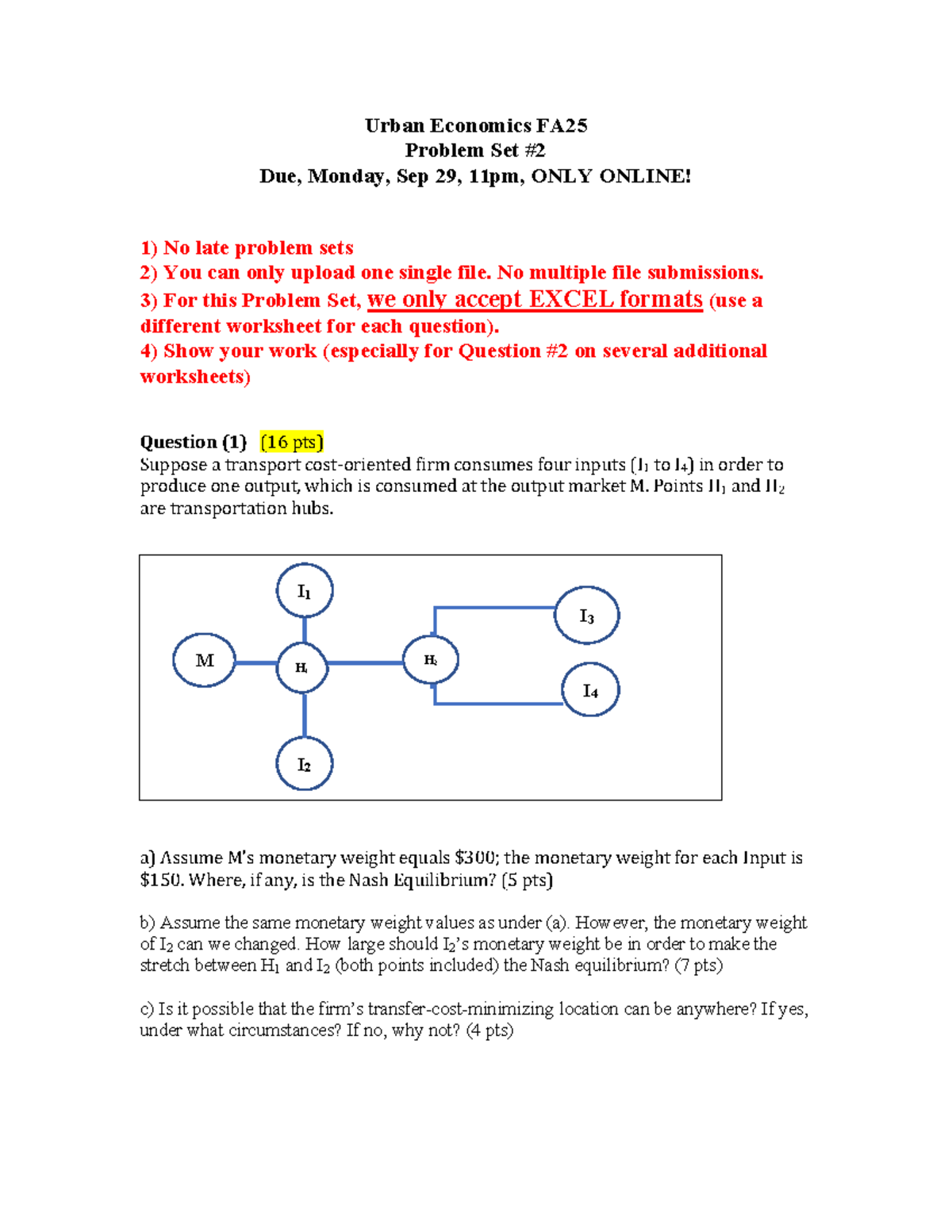 Ps2 FA25 - Urban Economics Problem Set Instructions and Questions - Studocu