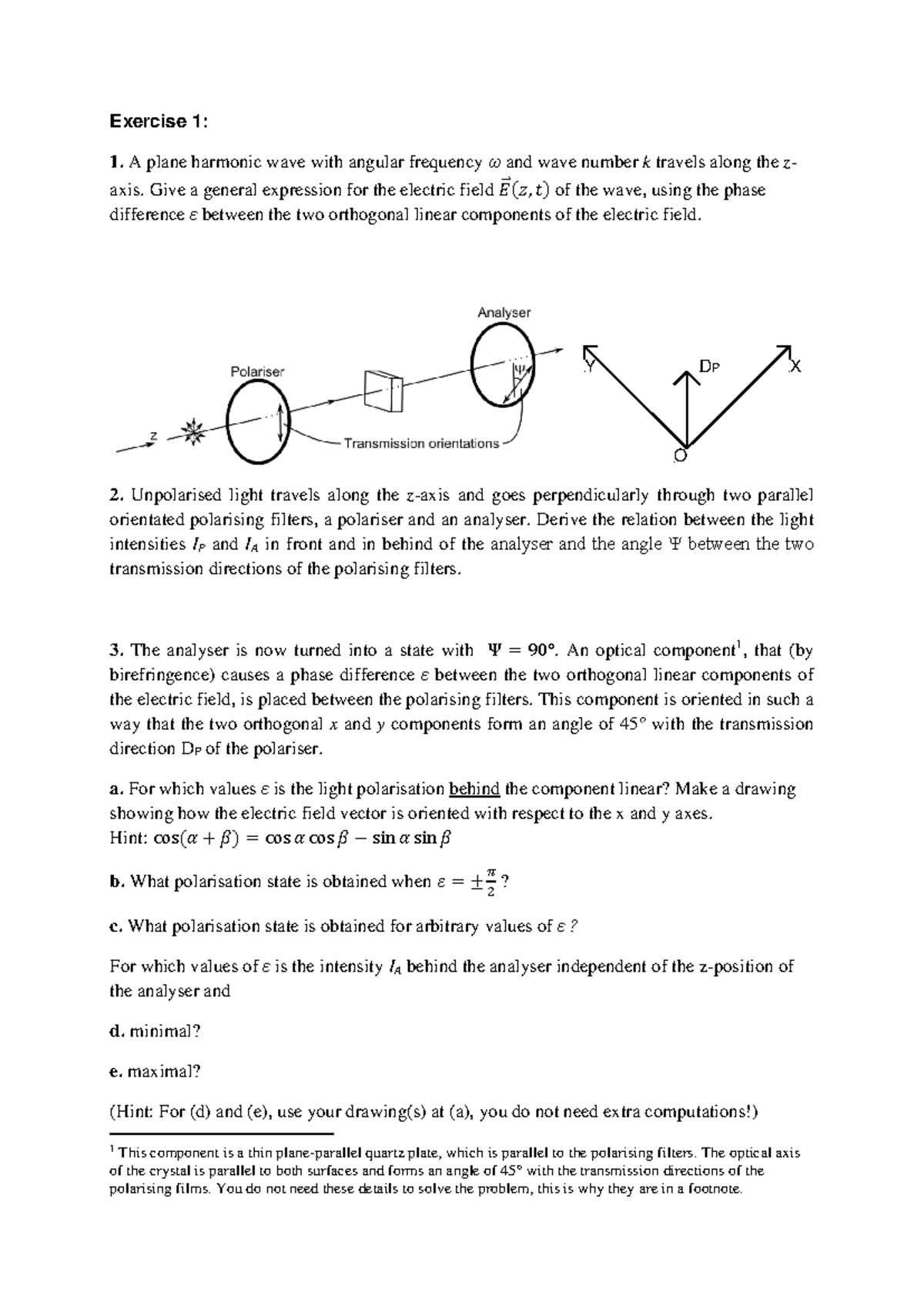 Exercise 1 - Solutions to Optics Questions Q3 - Detailed Analysis ...